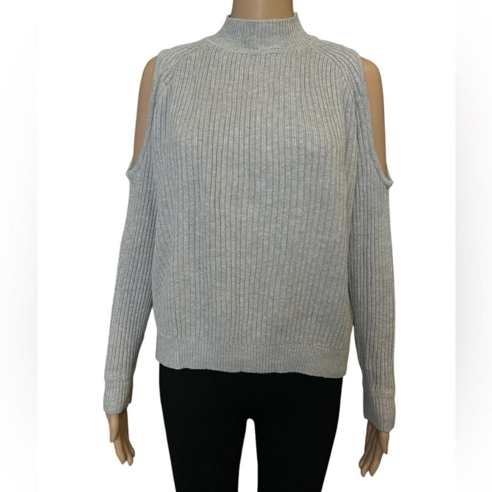Divided Grey Cold Shoulder Knit Sweater - Size Small Size S / US 4 / IT 40 - 1 Thumbnail