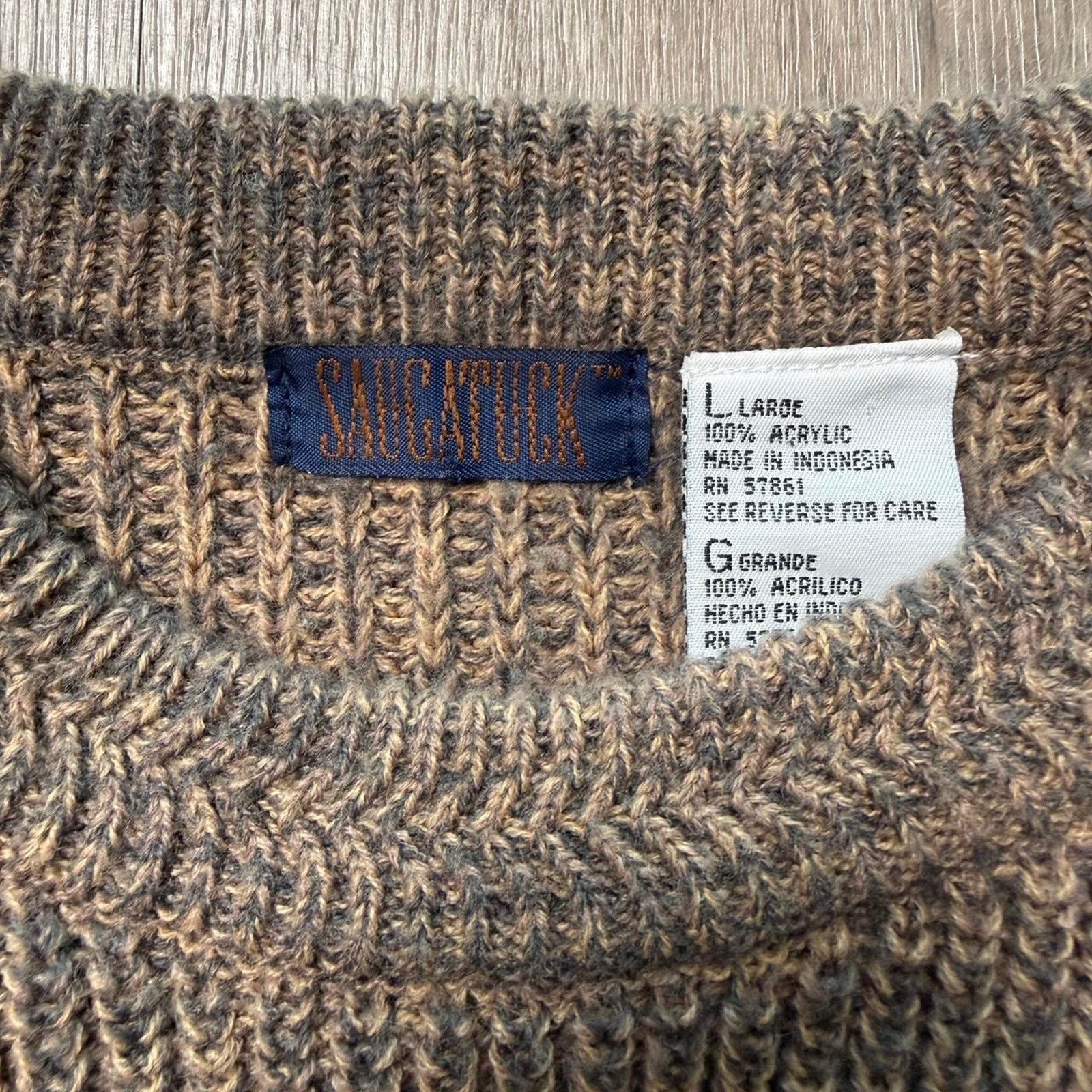 Vintage 90s brown knitwear sweater Size M / US 6-8 / IT 42-44 - 2 Thumbnail