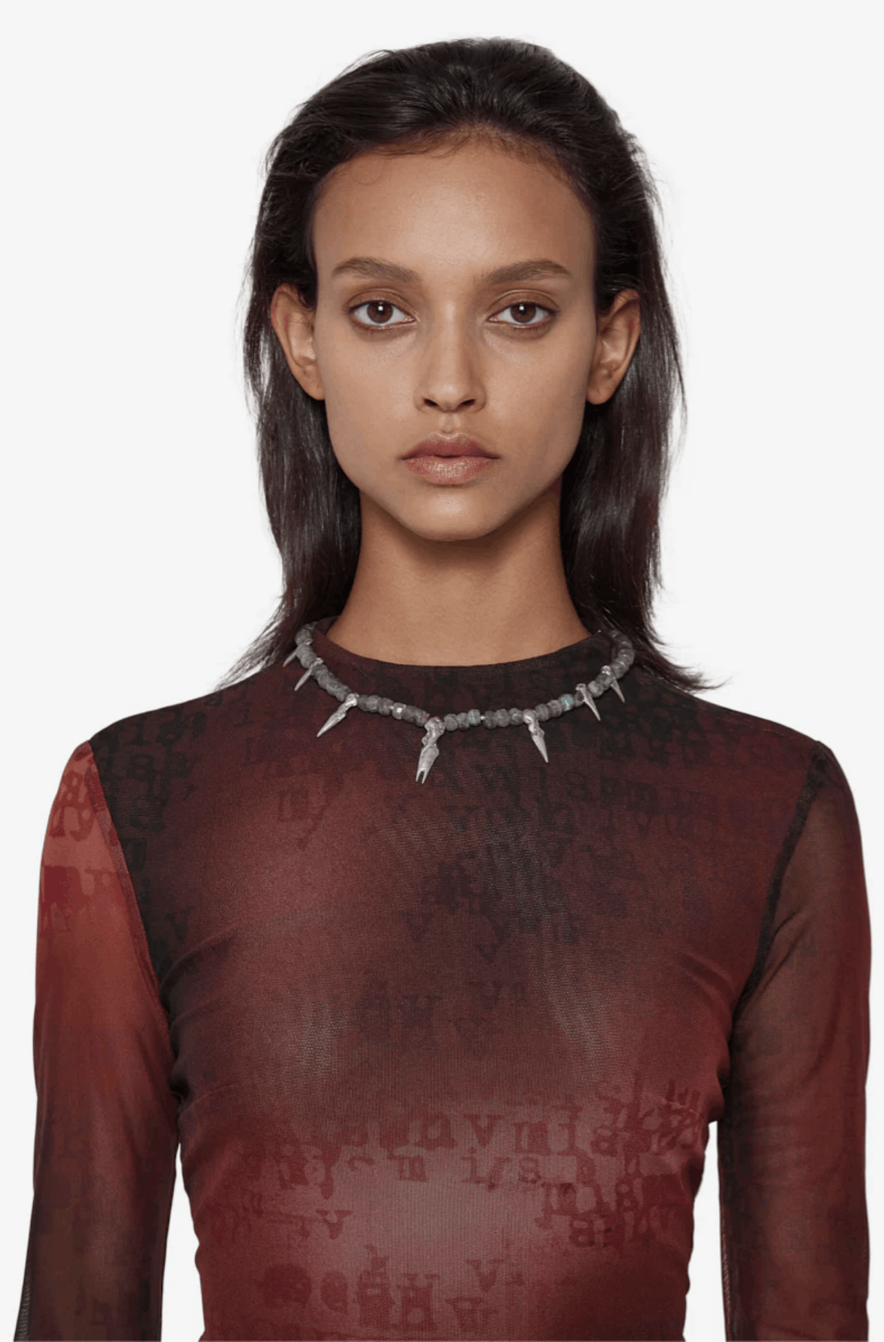 Misbhv $450 MISBHV 925 Silver Spikes Necklace choker Size ONE SIZE - 8 Thumbnail