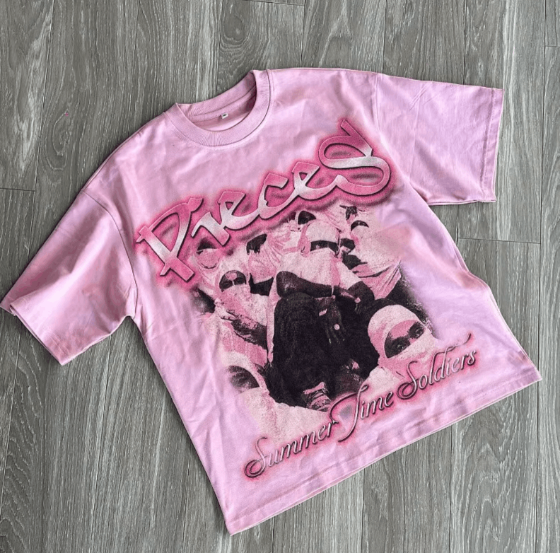 Japanese Brand Printed Oversized Pink T-Shirts Size US XL / EU 56 / 4 - 7 Thumbnail