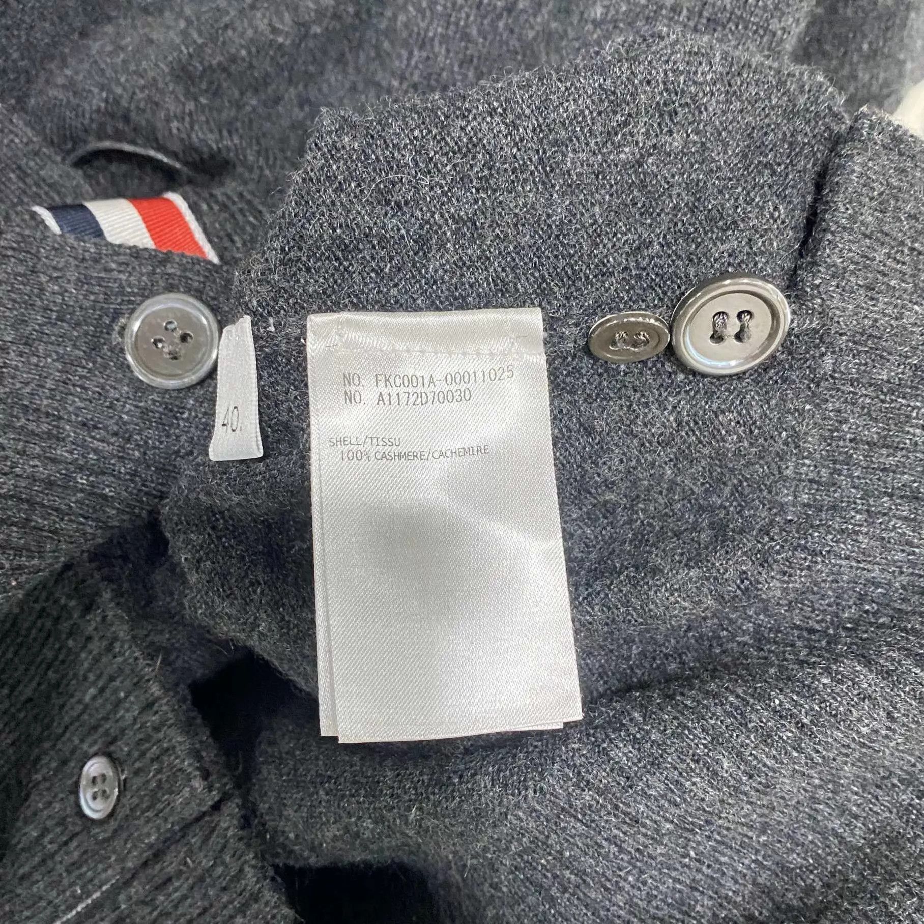 Thom Browne Thom Browne Deep Gray Cashmere Cardigan Size 40 Size S / US 4 / IT 40 - 6 Thumbnail