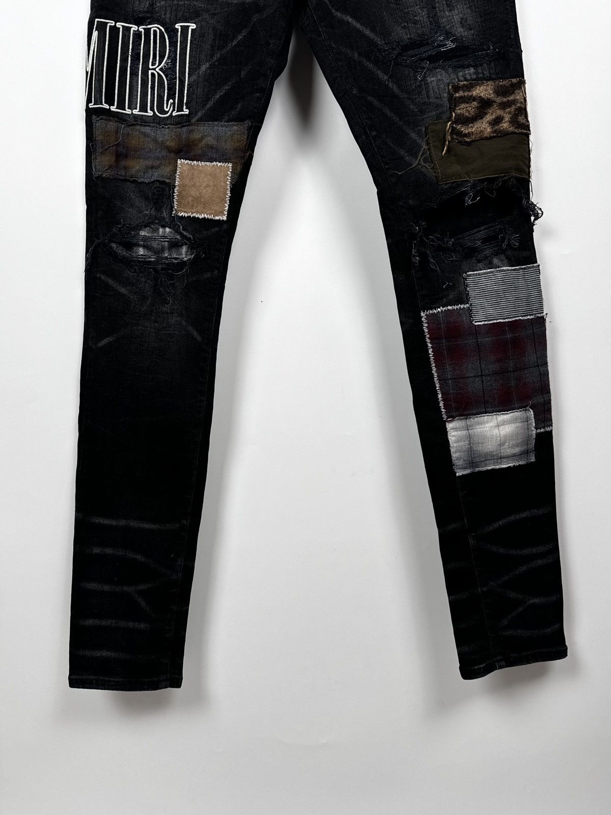 Amiri Amiri Grunge Patch Black Jeans Size US 33 - 3 Thumbnail