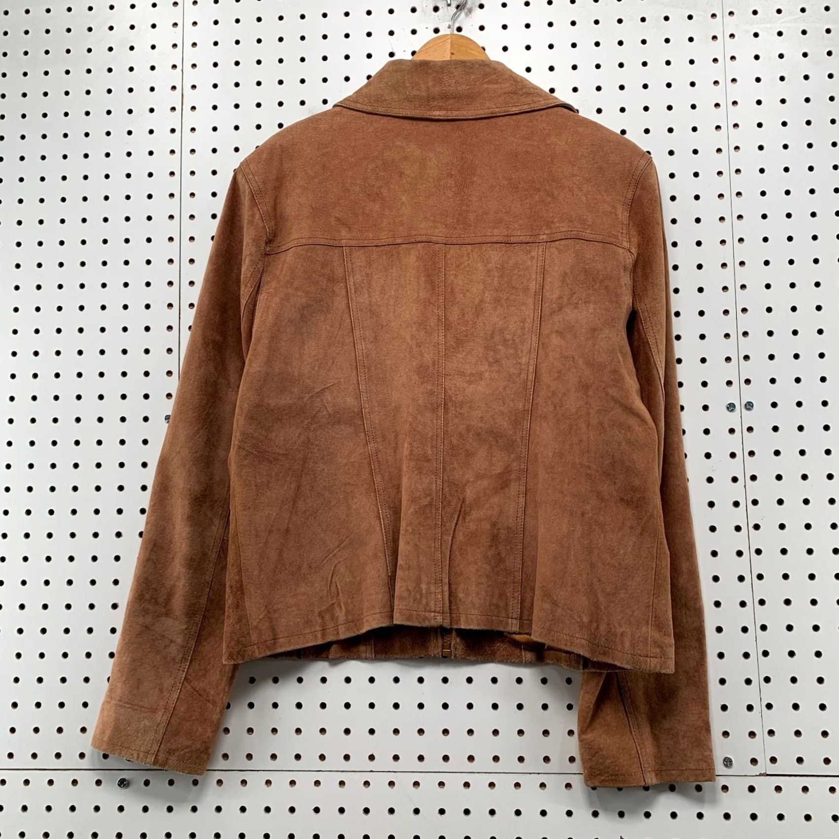 Express VINTAGE Express Blues Suede Jacket Womens Large Brown Western Cowboy Jacket Size L / US 10 / IT 46 - 2 Thumbnail