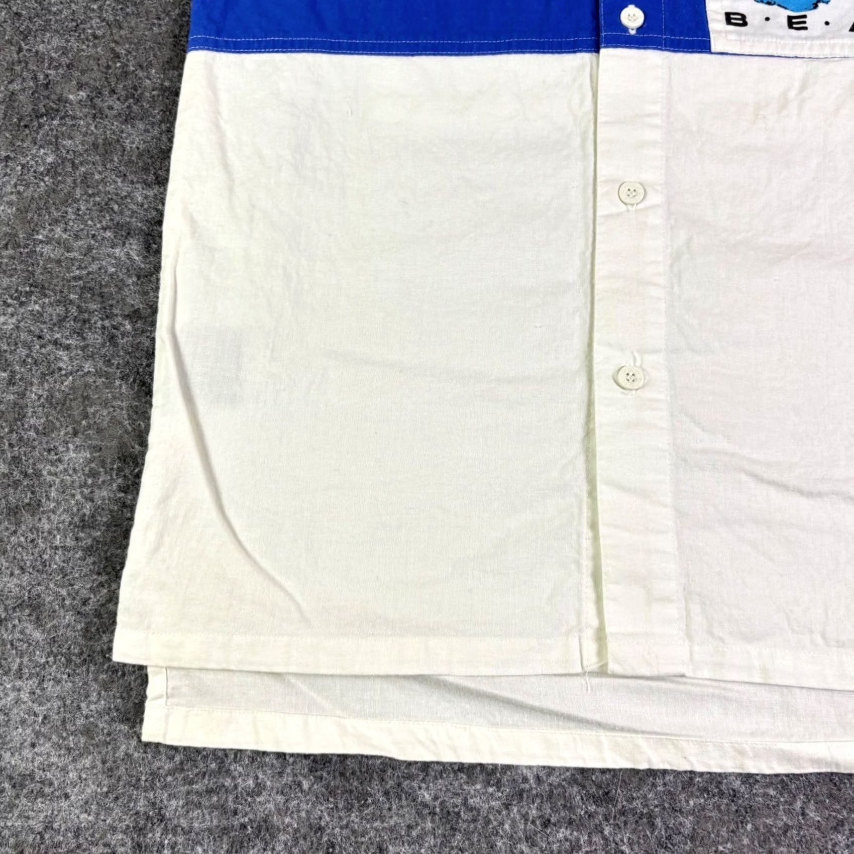Vintage VINTAGE PCH Pacific Coast Highway Shirt White Blue Mens Size XS 90s Alice in Wonderland Graphic Print Button-Up Short Sleeve Collared 14 35 in Size US XS / EU 42 / 0 - 8 Thumbnail