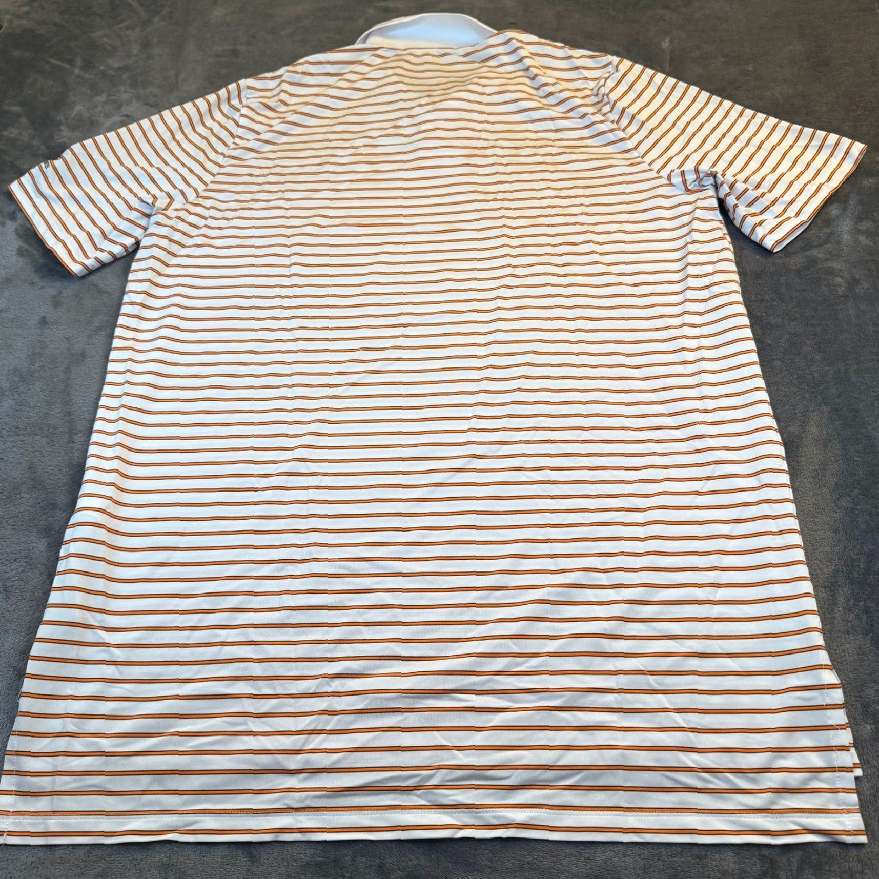 RLX Ralph Lauren RLX Ralph Lauren Polo Shirt Mens L Striped White Orange Polo Shirt Mens L White Orange Striped Golf Preppy Coastal Performance Polo Shirt Size US L / EU 52-54 / 3 - 6 Thumbnail