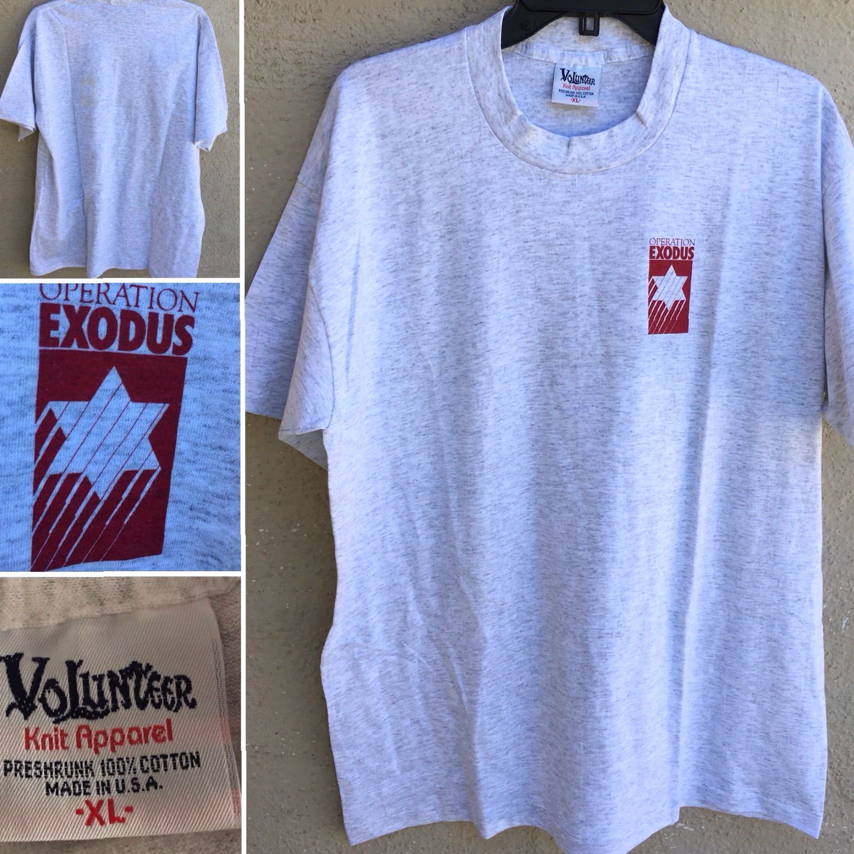 Vintage VINTAGE Volunteer Knit Apparel T-Shirt Unisex XL 1990s Made In USA Gray Graphic Tee Short Sleeve USA Size US XL / EU 56 / 4 - 2 Thumbnail