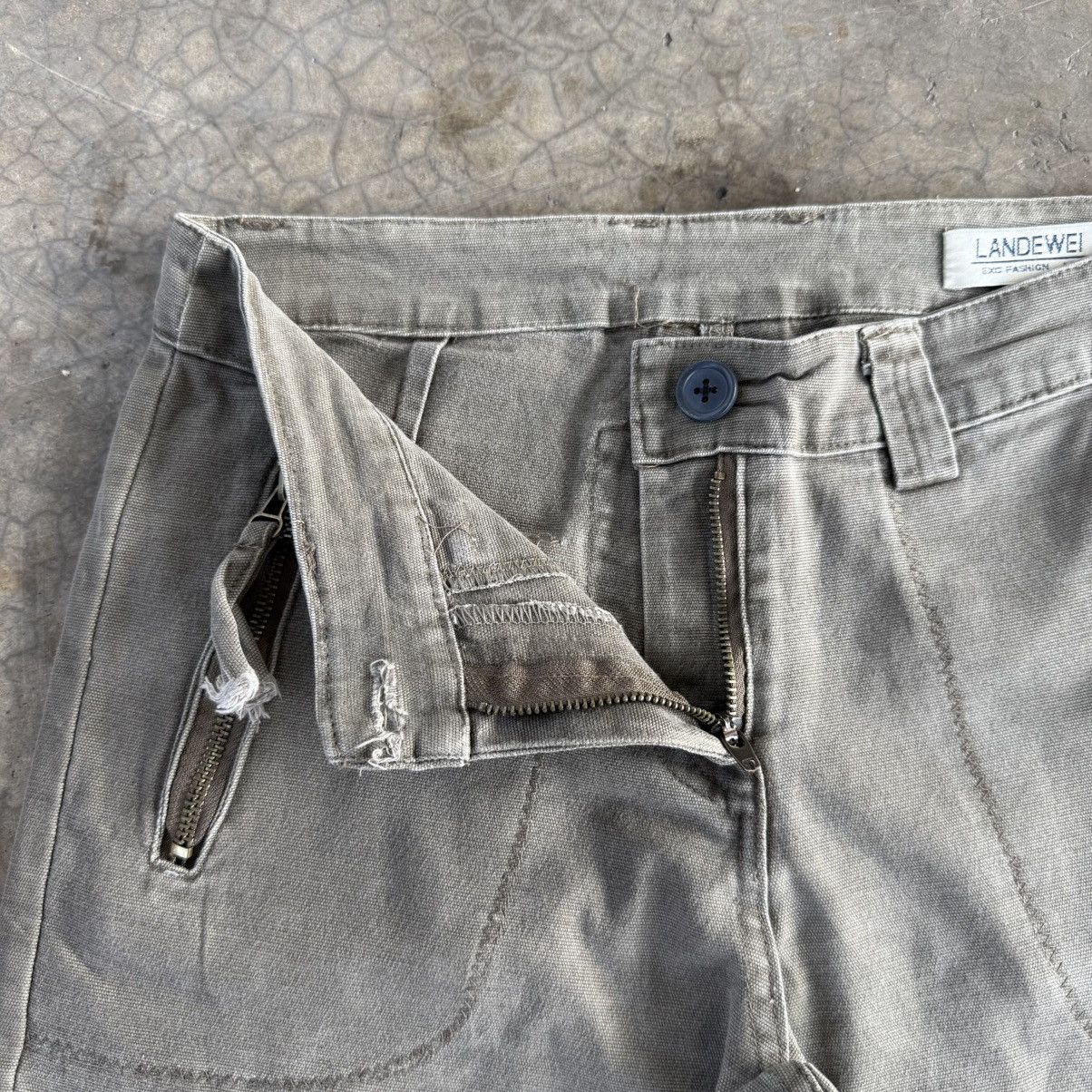 Japanese Brand Vintage Landewei Dark grey Women Cargo Pants W29 Size US 29 - 6 Thumbnail
