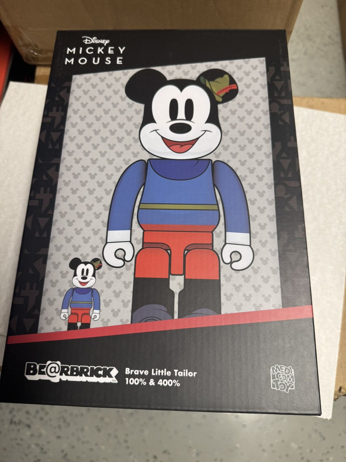 Medicom Toy Bearbrick Disney Mickey Mouse Brave Little Tailor 100% 400% Size ONE SIZE - 2 Thumbnail