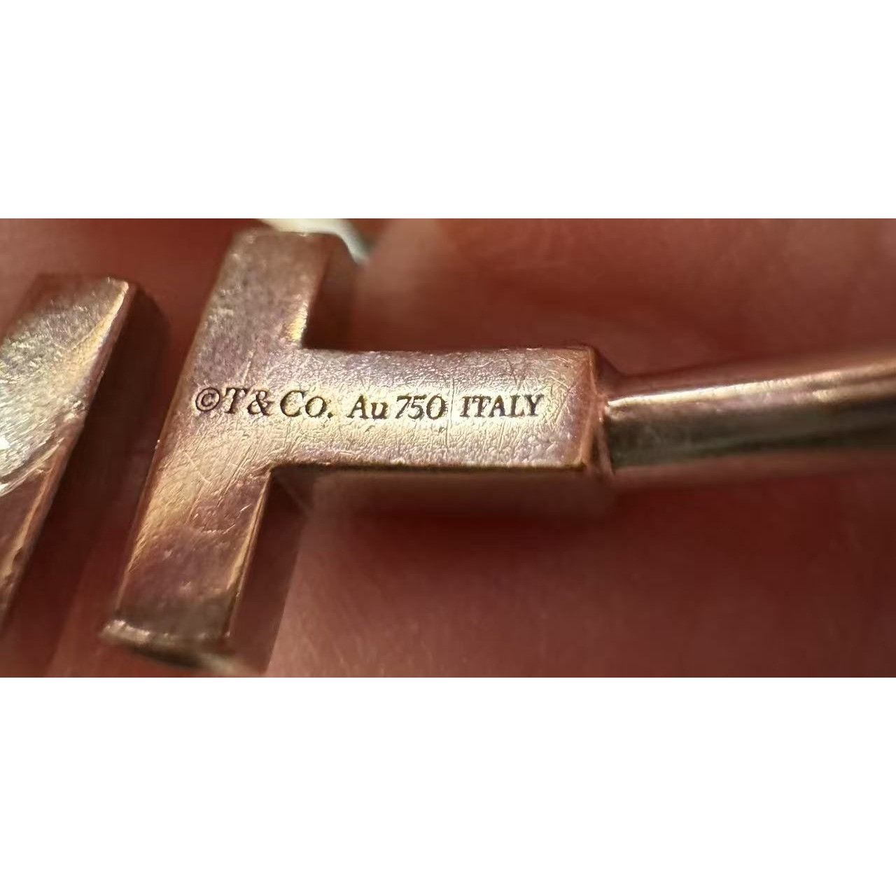 Tiffany & Co. Tiffany & Co. 18K Gold Diamond T Bangle Bracelet Made In Ita Size ONE SIZE - 5 Thumbnail
