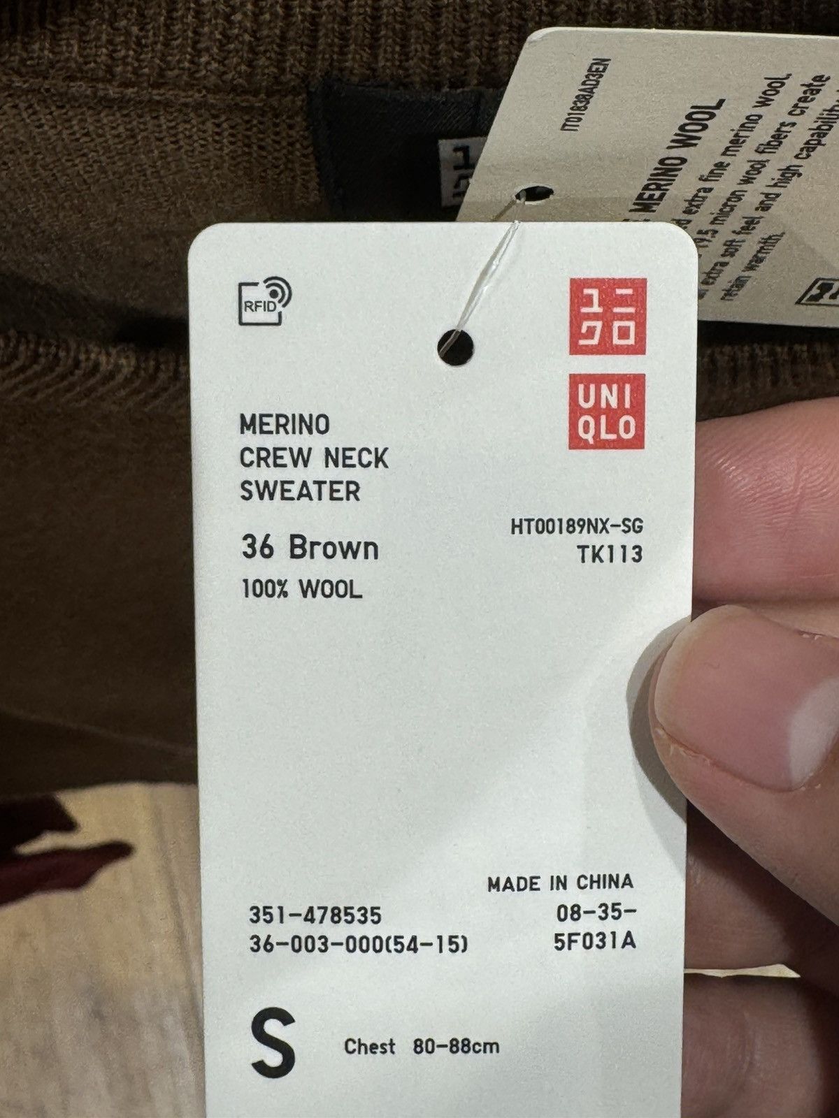 Uniqlo Uniqlo Merino Crew Neck Sweater Size US S / EU 44-46 / 1 - 9 Thumbnail