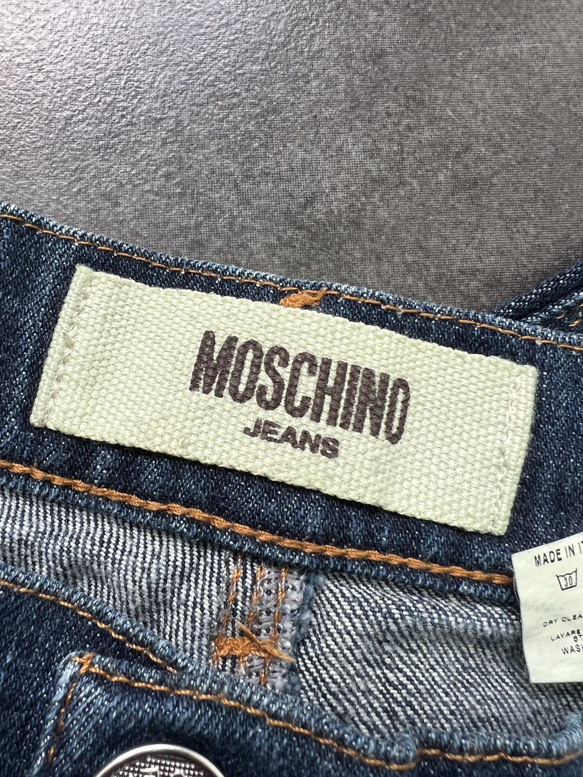 Moschino × Vintage Moschino vintage 90s heart pockets vintage flared jeans Size 32" / US 10 / IT 46 - 7 Thumbnail