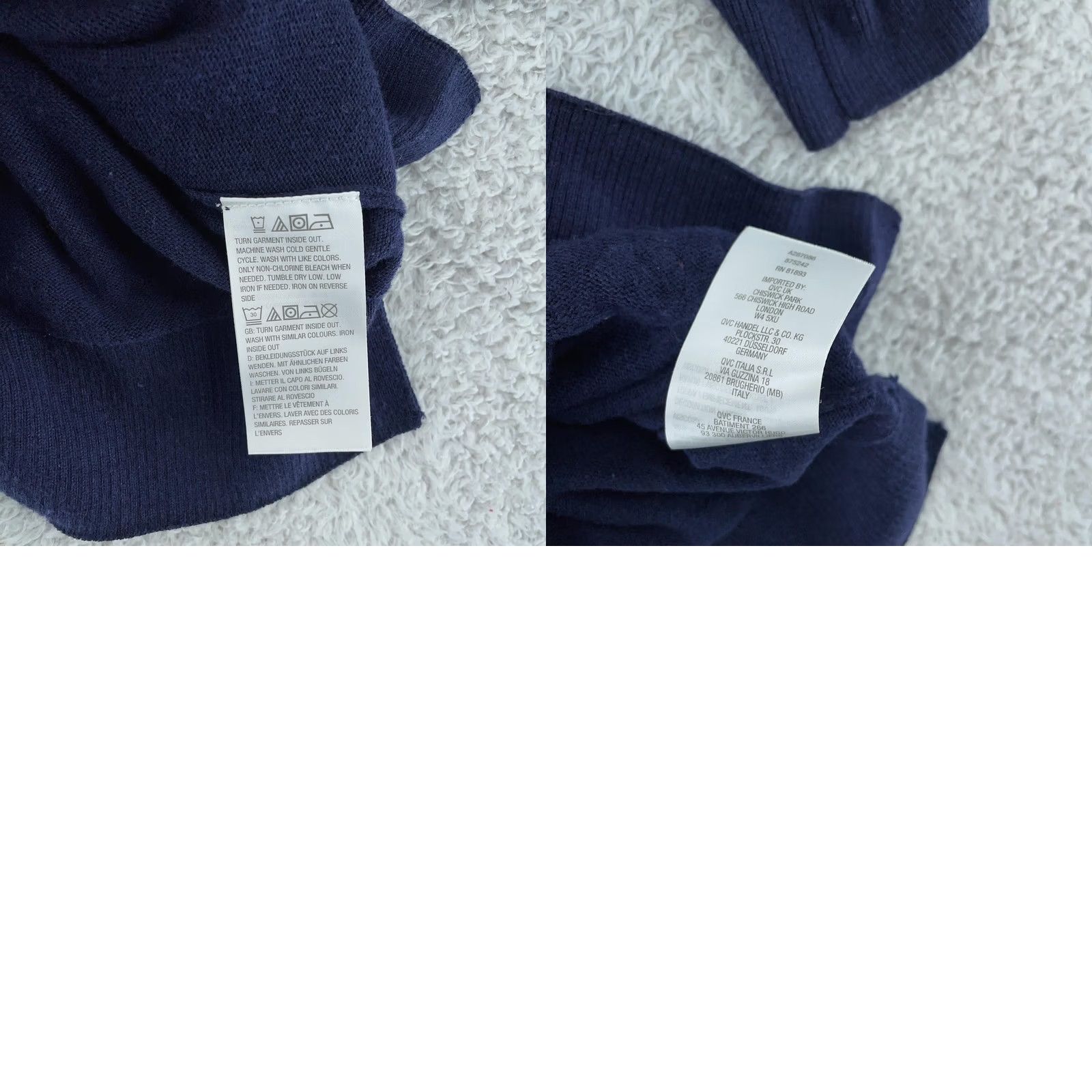 Vintage Isaac Mizrahi Live Cardigan Sweater Womens 1X Navy Rosette Applique Button Front Button Front Crew Neck 3/4 Sleeve Floral Knit Size XL / US 12-14 / IT 48-50 - 8 Thumbnail