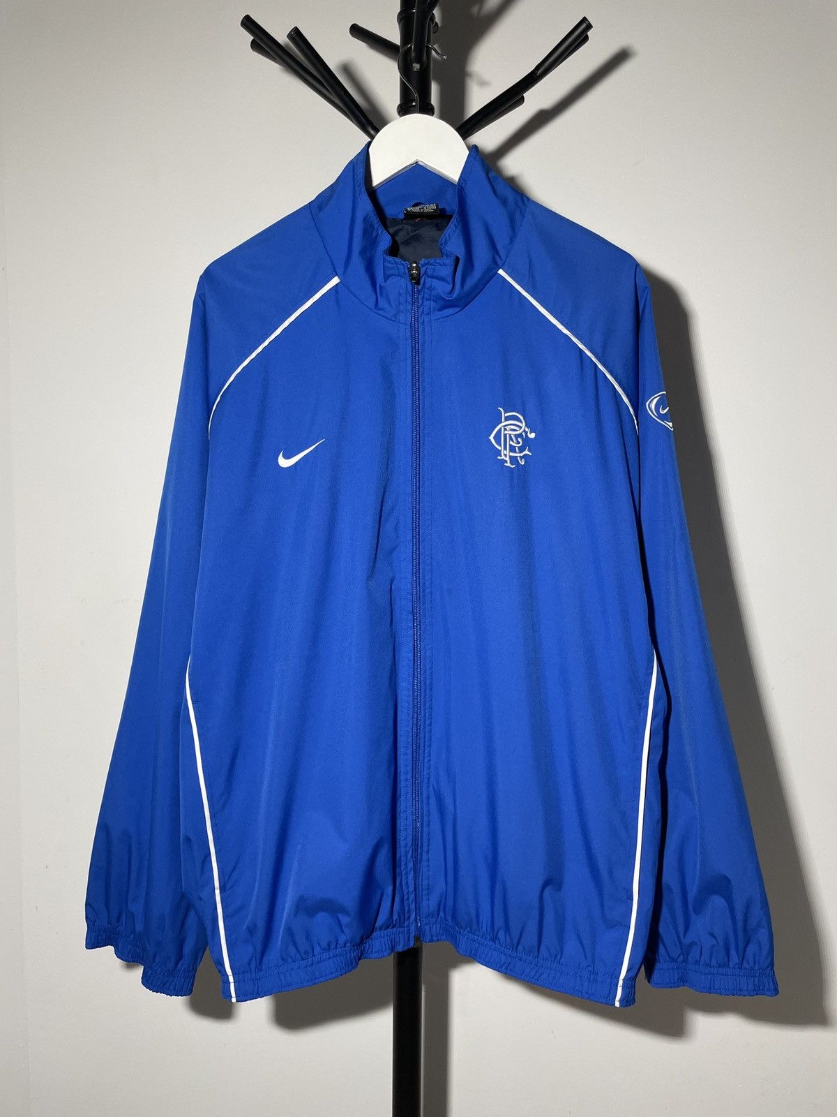 Nike × Vintage Vintage 90’s Nike Team Glasgow Rangers Track Top Jacket Size US L / EU 52-54 / 3 - 1 Thumbnail