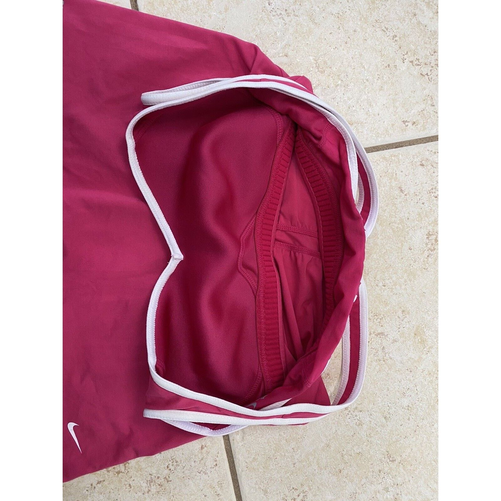 Nike Nike Dri Fit Pink White Racerback M Cinched Built In Bra Size M / US 6-8 / IT 42-44 - 6 Thumbnail