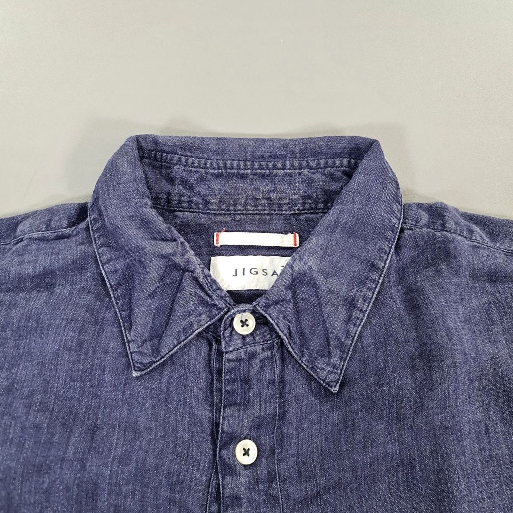 Jigsaw Jigsaw Shirt Blue Medium 100% Linen Button-Up Long Sleeve Casual Womens? No, Men’s? Size US M / EU 48-50 / 2 - 2 Thumbnail