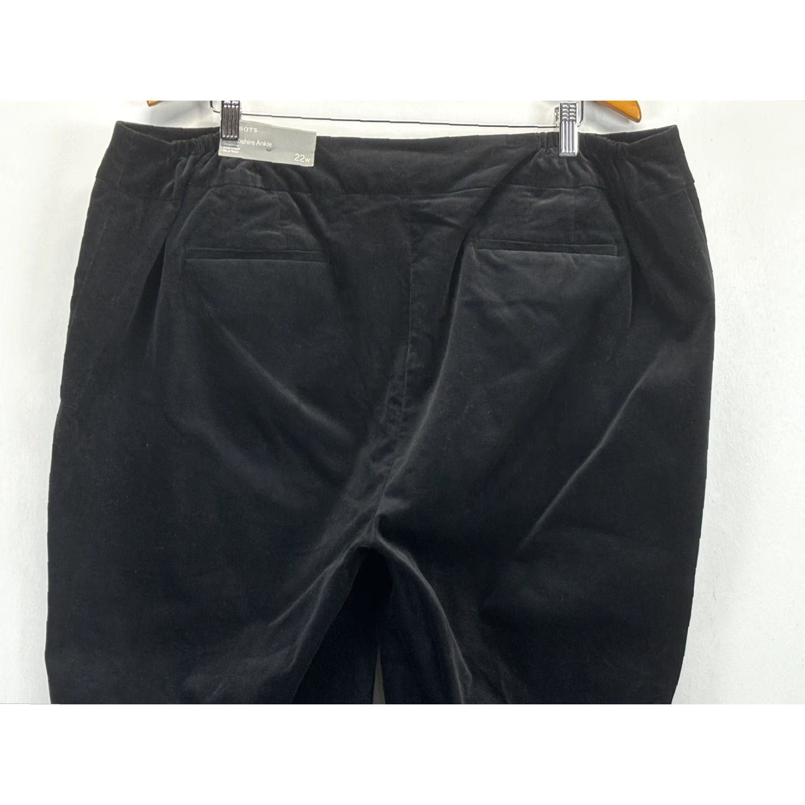 Talbots Talbots Velvet Ankle Pants 22W Plus Black Holiday Women's Size 40" / US 18 - 3 Thumbnail