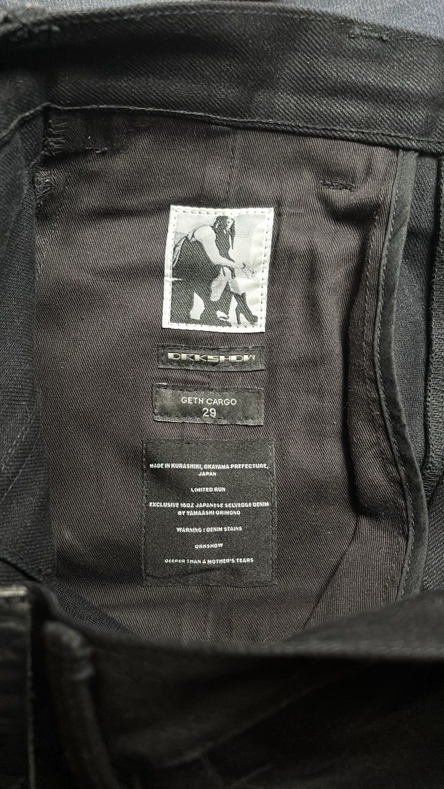 Rick Owens Drkshdw Rick Owens FW23 'Luxor' Japanese Geth Baggy Cargo Jeans Size US 29 - 11 Thumbnail