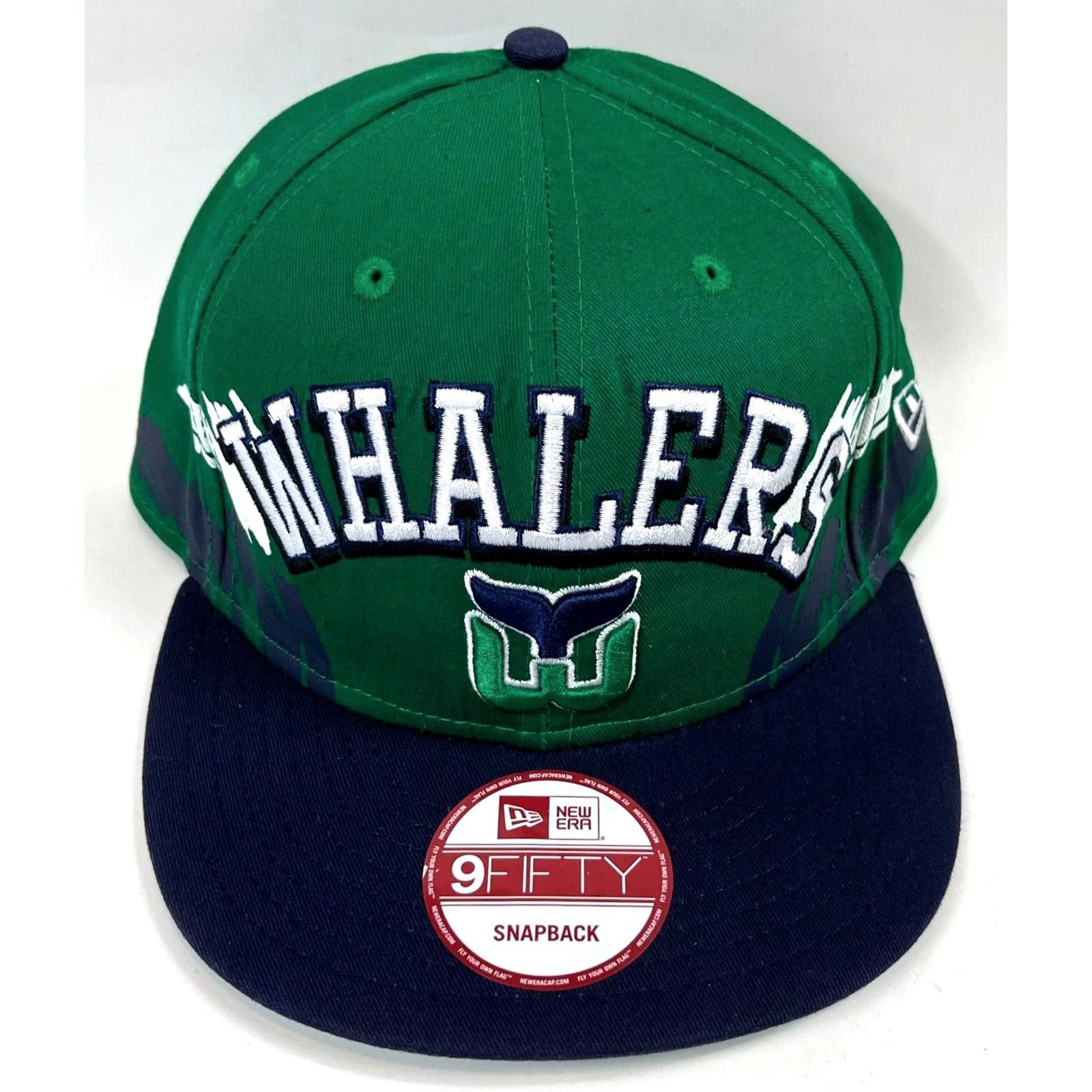New Era VINTAGE New Era 9Fifty Hartford Whalers Hockey Snapback Cap Green Hats Mens One Size Size ONE SIZE - 6 Thumbnail