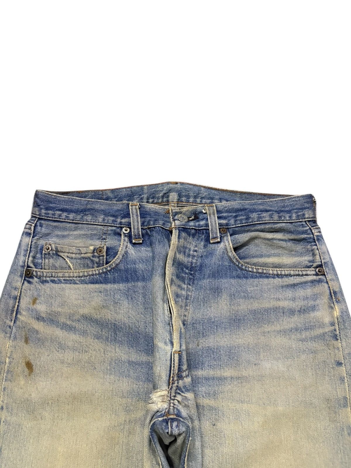 Levi's Vintage 80s Levis 501 Selvedge Mud Wash Jeans Button 524 Size US 32 / EU 48 - 6 Thumbnail