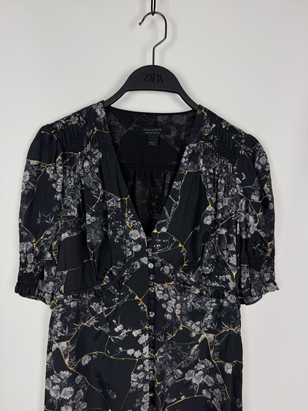 Allsaints AllSaints Demi Buruberu Floral Mid Dress Size S / US 4 / IT 40 - 3 Thumbnail