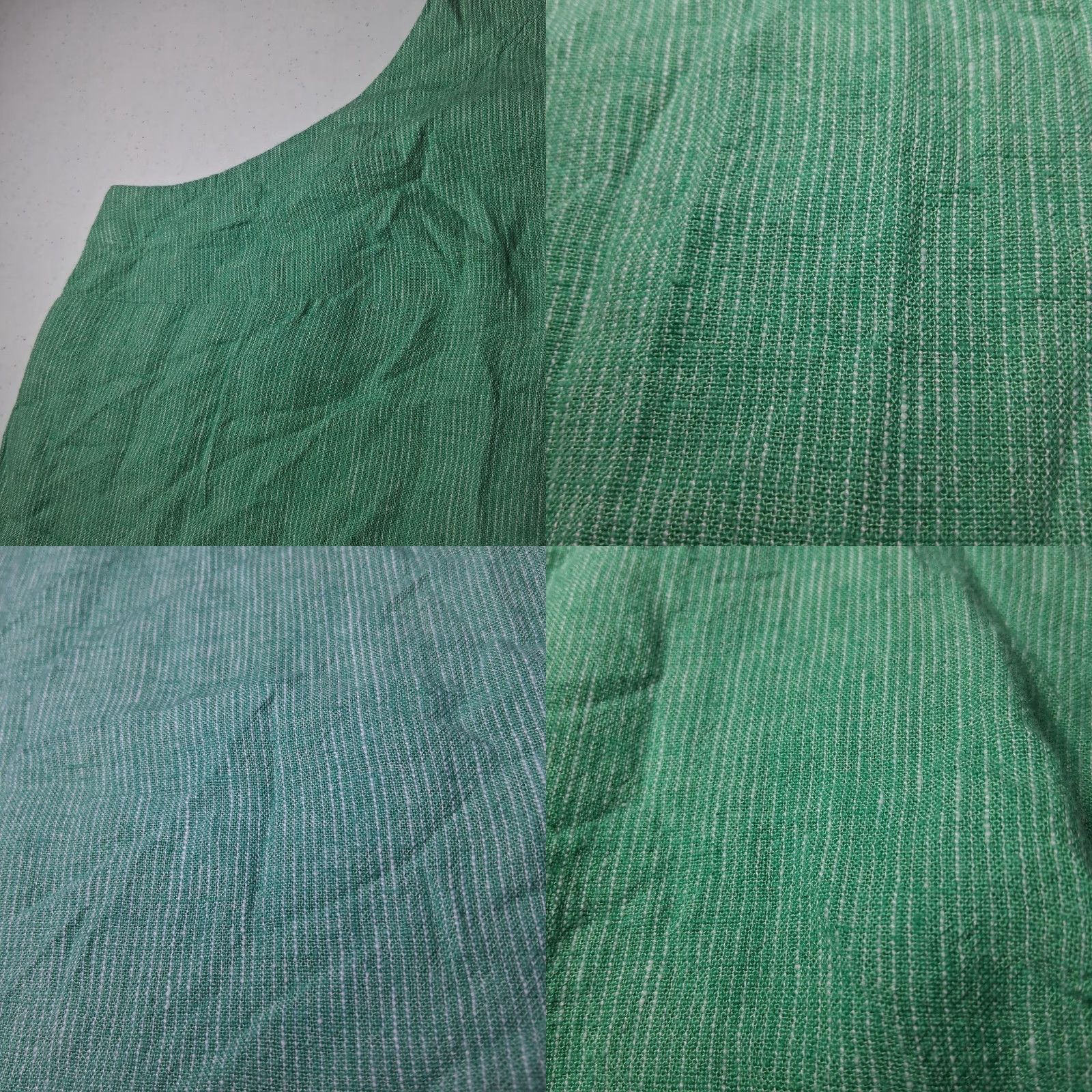 Vintage A New Day Tank Top 3X Plus Linen Rayon Green Striped Sleeveless Tank Women Size XXL / US 16-18 / IT 52-54 - 9 Thumbnail
