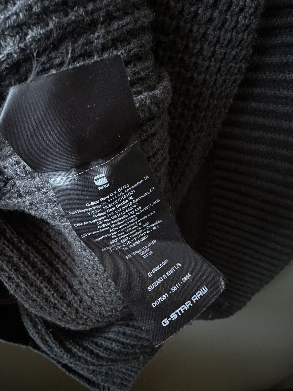 G-Star G-Star Raw SUZAKI R Knit Cotton Sweater LS Size L Size US L / EU 52-54 / 3 - 6 Thumbnail