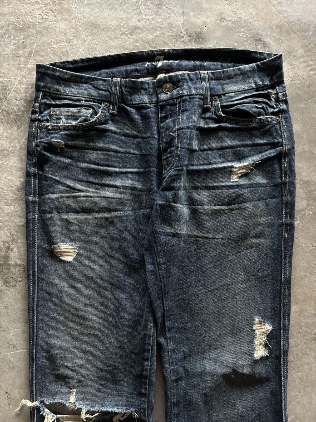 If Six Was Nine 7 FOR ALL MANKIND flare distressed bootcut kendrick lamar Size US 30 / EU 46 - 2 Thumbnail