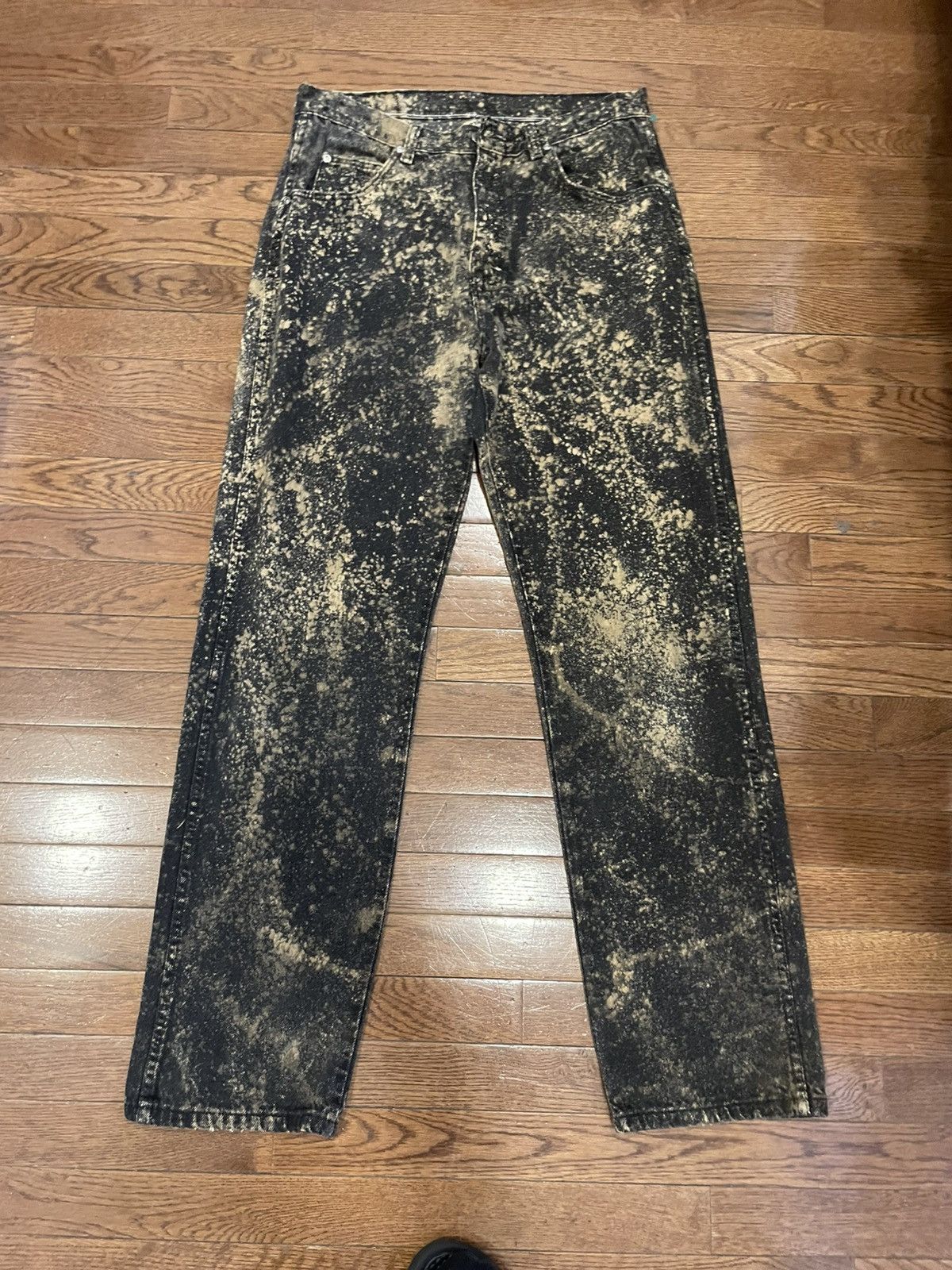 Other Custom distressed Black and cream bleach splatter denim Size US 34 / EU 50 - 1 Thumbnail