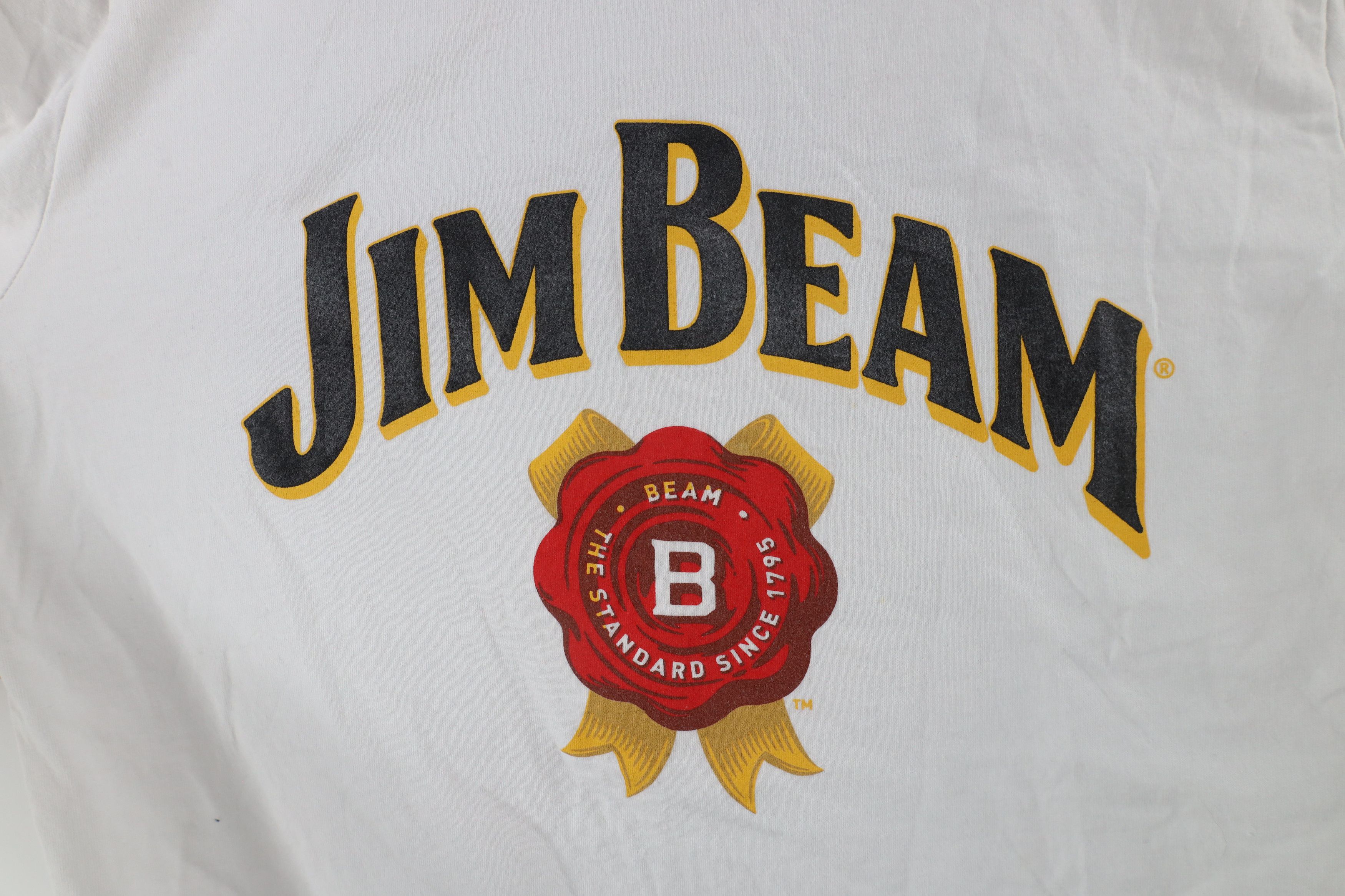 Vintage Vintage Jim Beam Whiskey Short Sleeve T-Shirt White Cotton Size US M / EU 48-50 / 2 - 4 Thumbnail