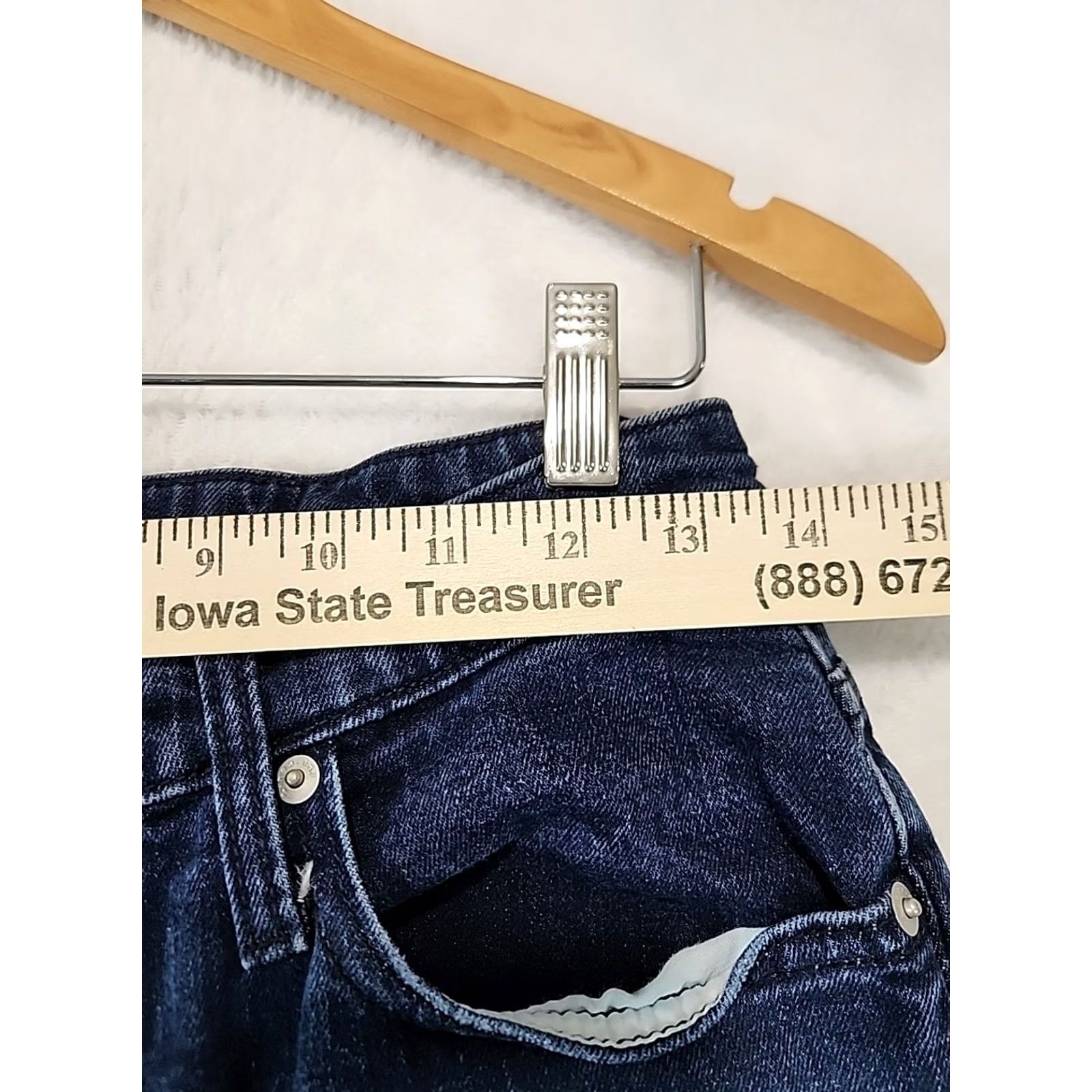 Vintage VINTAGE? A New Day Womens High Rise Tapered Leg Stretch Blue Mom Jeans 8/29R Retro Size 30" / US 8 / IT 44 - 5 Thumbnail