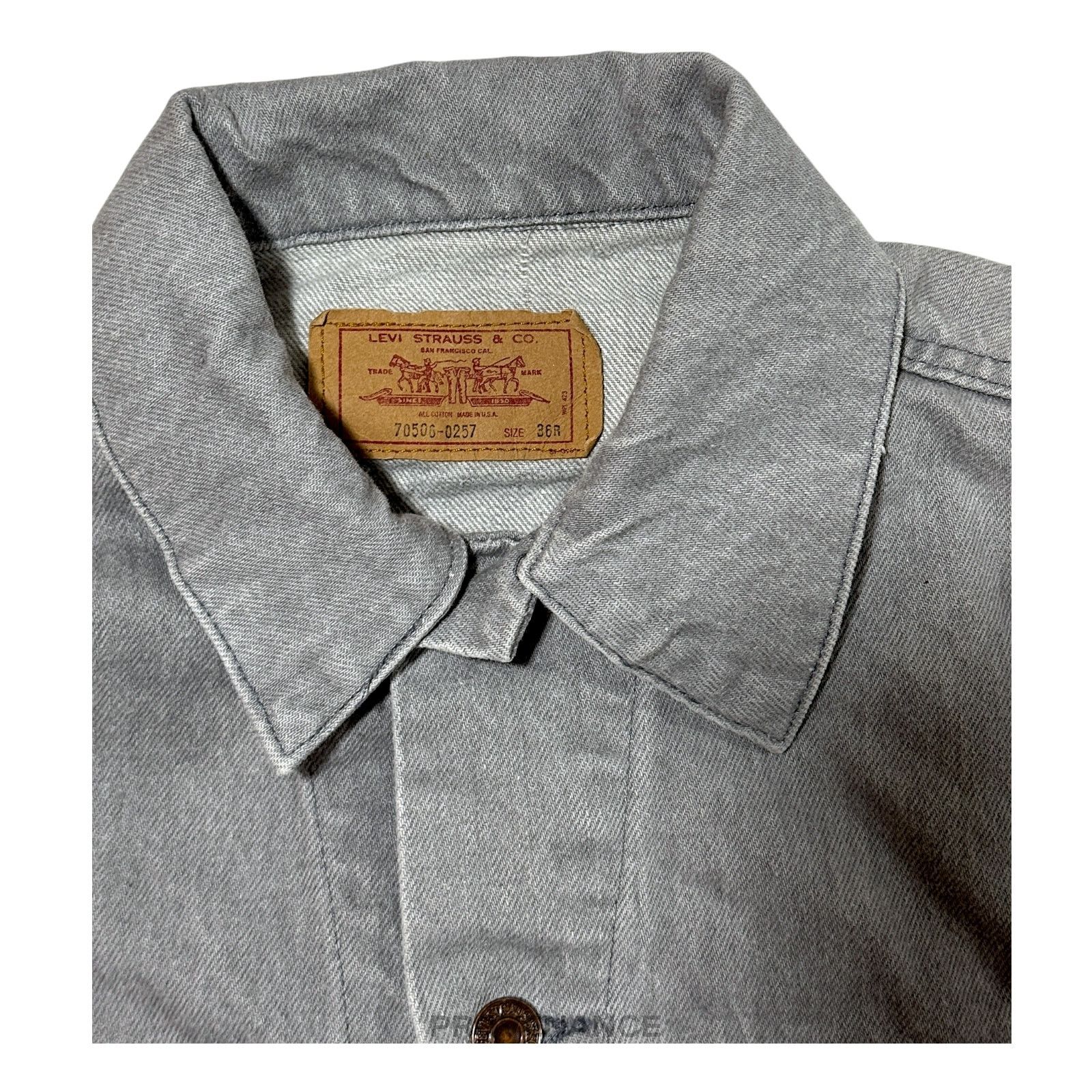 Levi's 🔴 LEVIS Denim Jacket - Grey 36 Size US S / EU 44-46 / 1 - 4 Thumbnail
