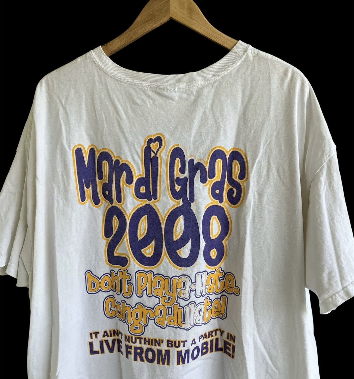 Rap Tees 2008 Mardi Gras Tee Mobile Freaknik Shirt Lil Wayne VTG Rap Size US XL / EU 56 / 4 - 12 Thumbnail