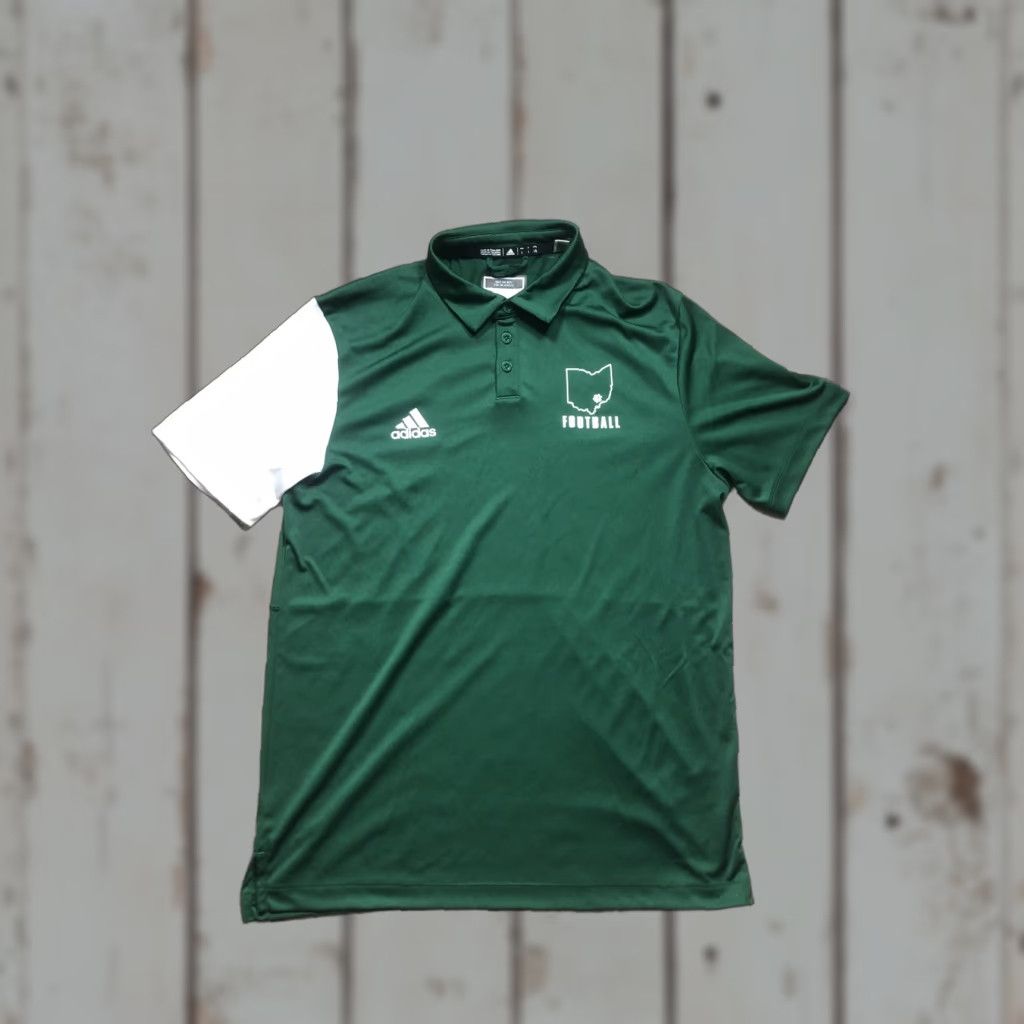 Adidas Adidas Polo Shirt Mens L Green White Ohio Football Parley Ocean Plastic Shirt Mens Large Colorblock Logo Football Size US L / EU 52-54 / 3 - 1 Thumbnail
