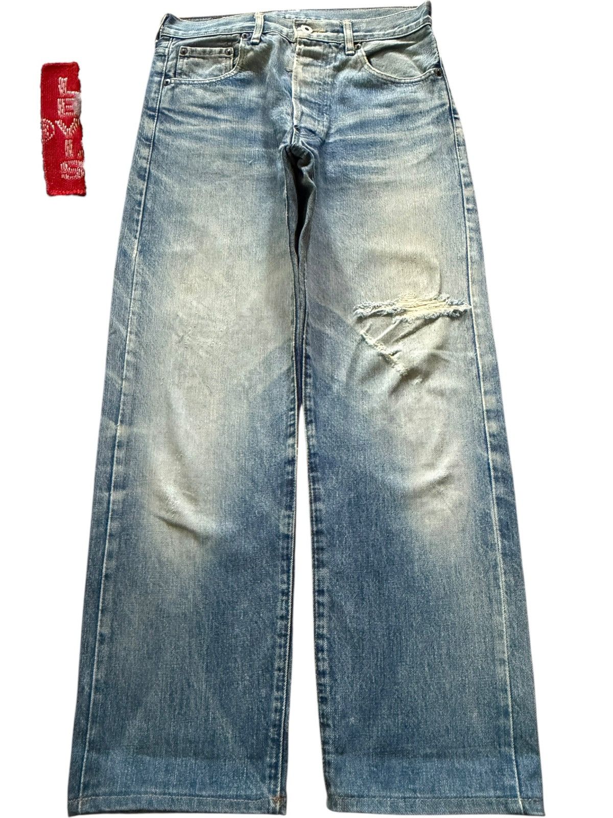 Levi's Vintage 90s Levis 701XX Big E Selvedge Buckle Back Jeans Size US 30 / EU 46 - 1 Thumbnail