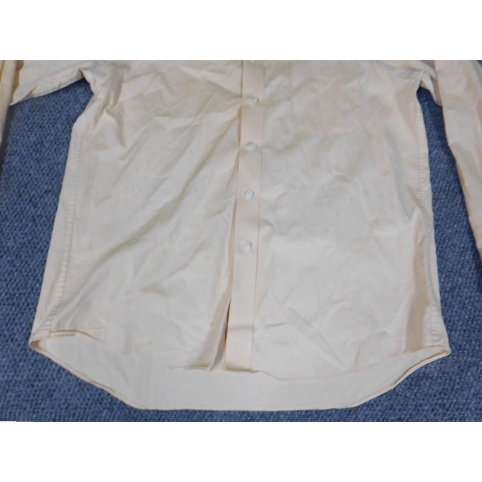 Izod IZOD Mens Shirt 16.5 Yellow Easy Care Button-Down Solid Knit Cotton Long Sleeve Size US XL / EU 56 / 4 - 7 Thumbnail
