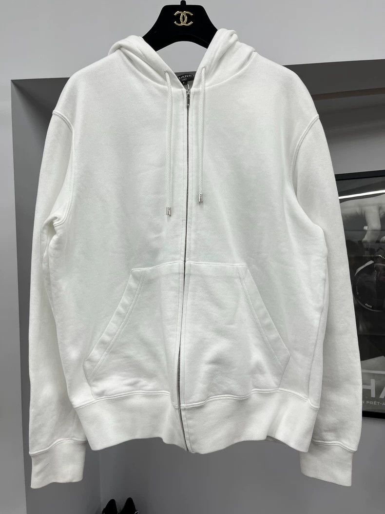 Chanel Chanel White camelli graffiti hooded jacket Size US S / EU 44-46 / 1 - 2 Thumbnail