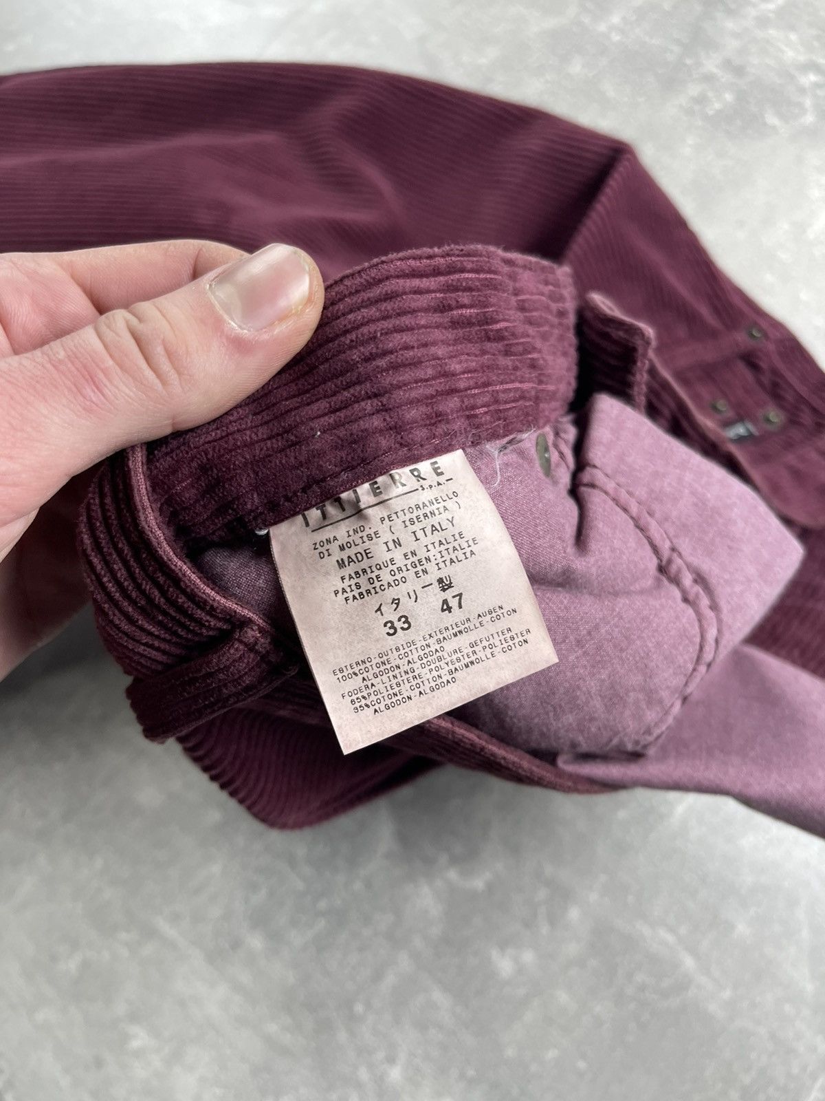 Dolce & Gabbana Dolce & Gabbana D&G DeadStock Burgundy Corduroy Flared Pants Size US 33 - 11 Thumbnail