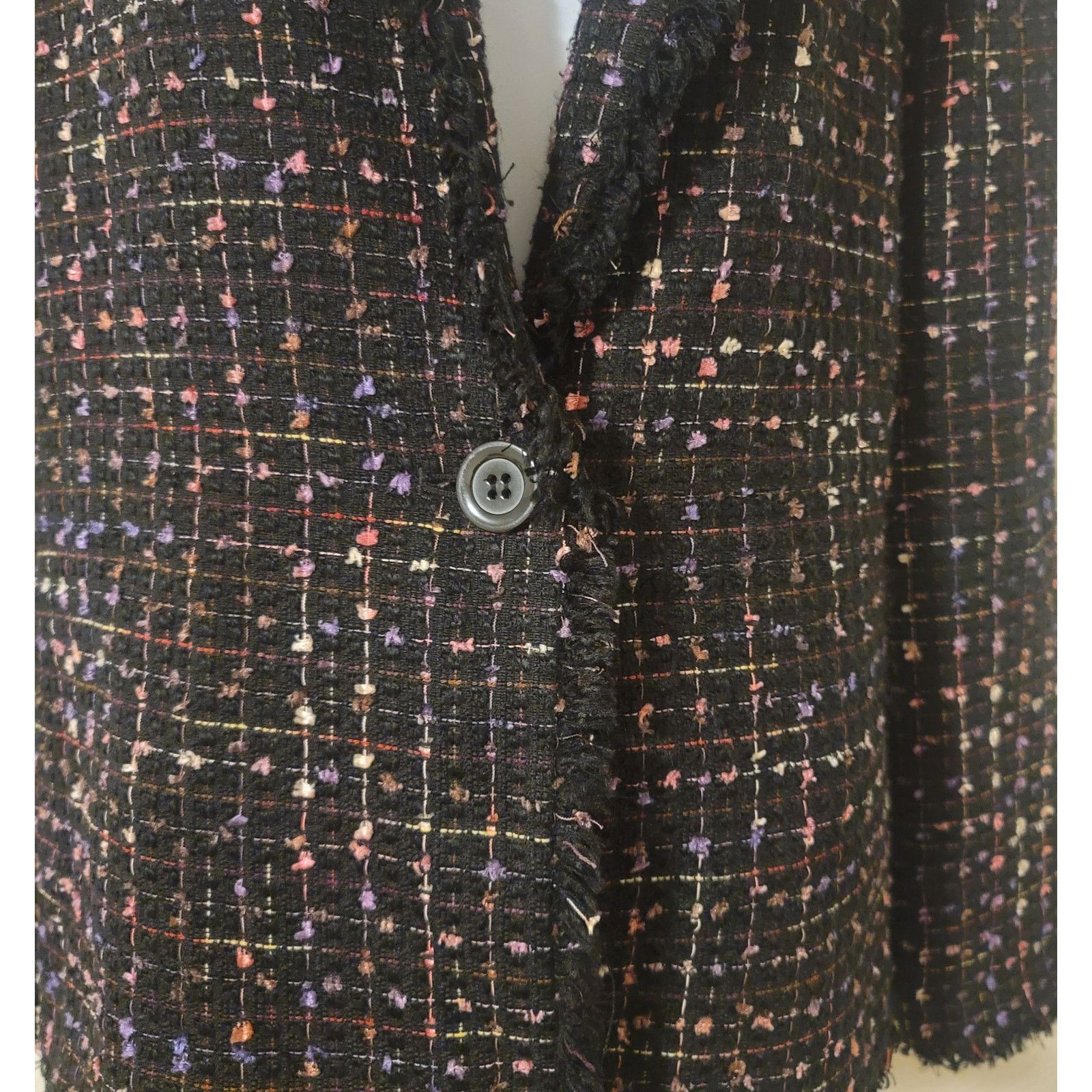 Other Vintage Breckenridge Black Purple Pink Women's Blazer 16 Size XXL / US 16-18 / IT 52-54 - 2 Thumbnail