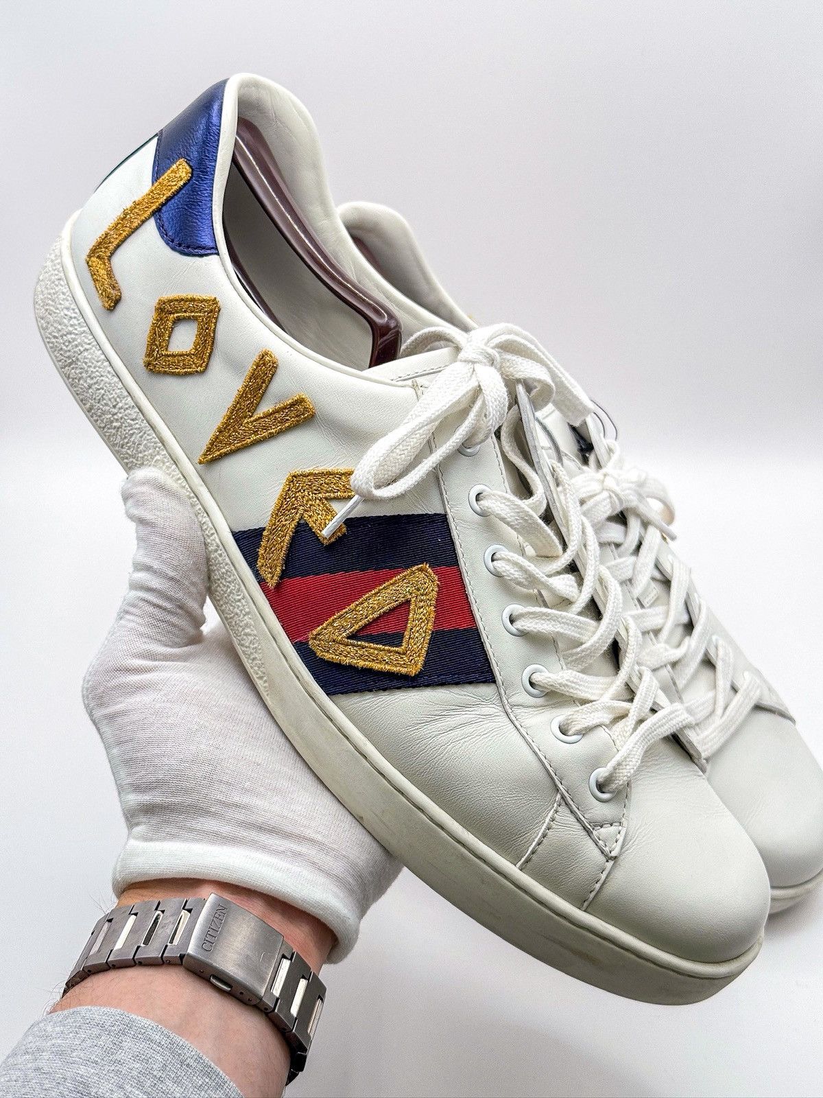Gucci Gucci Ace Loved Limited Edition Sneakers Size US 12 / EU 45 - 2 Thumbnail