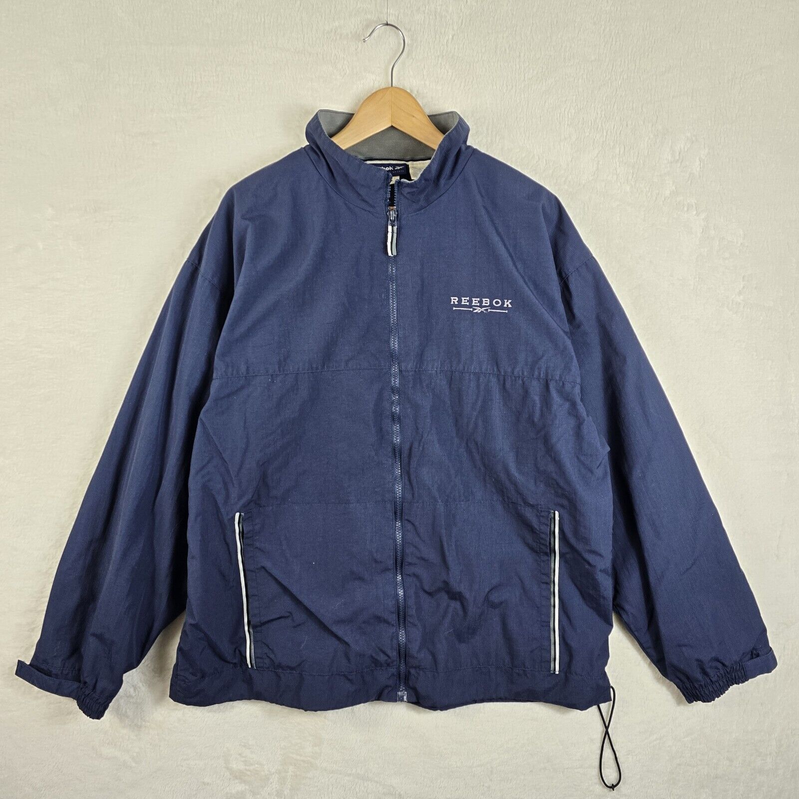 Reebok Vintage Reebok Windbreaker Jacket Full Zip Mens Large Size US L / EU 52-54 / 3 - 2 Thumbnail