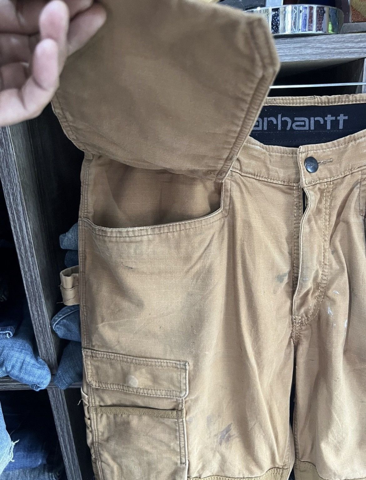 Carhartt 🔥Crazy Rare Carhartt Ripstop Multipockets Double Knee Size US 35 - 9 Thumbnail