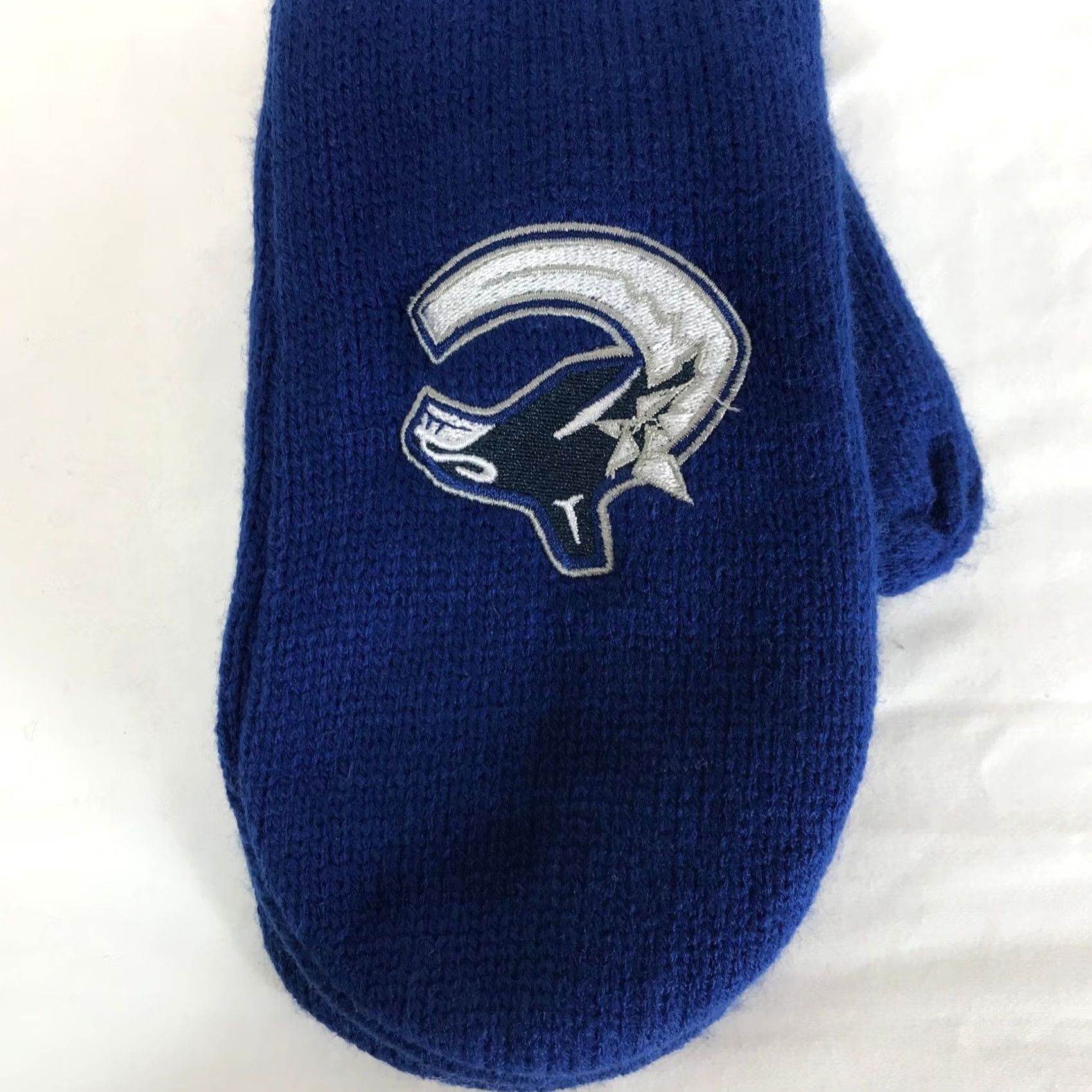 NHL Mens NHL Vancouver Canucks Knit Mittens Official Licensed Product DK Navy OS Mitten Size ONE SIZE - 3 Thumbnail