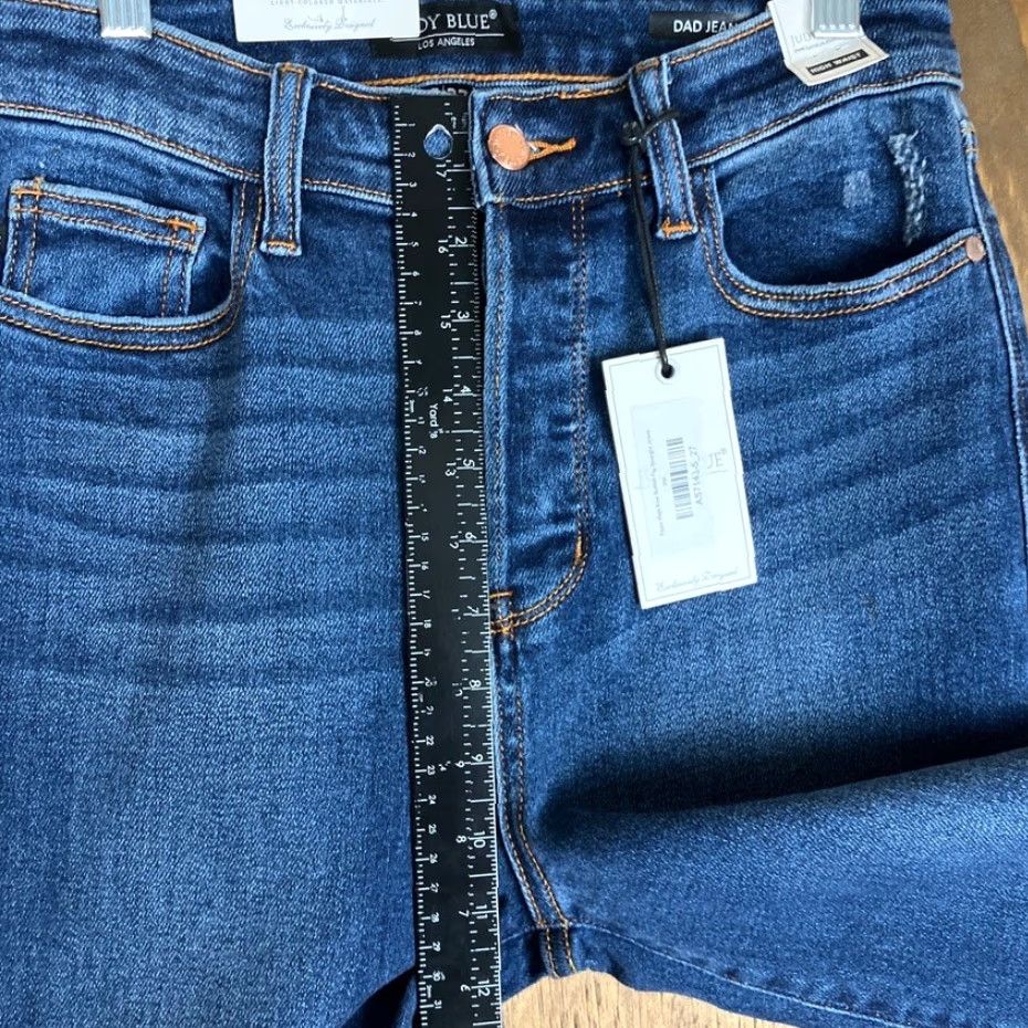 Vintage Judy Blue Jeans Women's Jeans Denim Dad Jean Button Fly Stretch 5/27 Regular Straight 5-Pocket Denim Blue Women Size 27" / US 4 / IT 40 - 7 Thumbnail