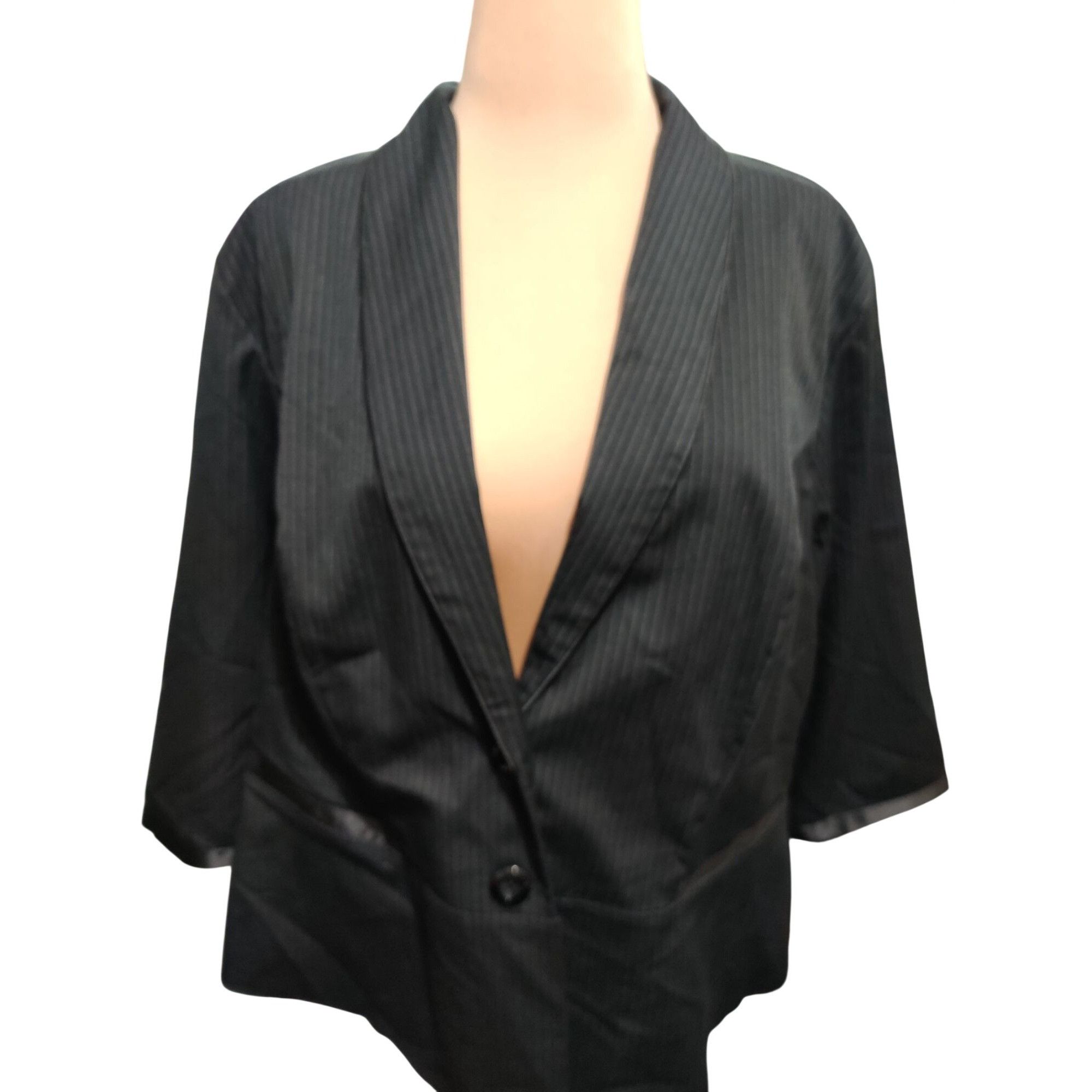 Vintage Vintage Z Cavaricci Size 3X Y2K Black Pinstripe Tuxedo Blaze Size 3XL / US 20-22 - 10 Thumbnail
