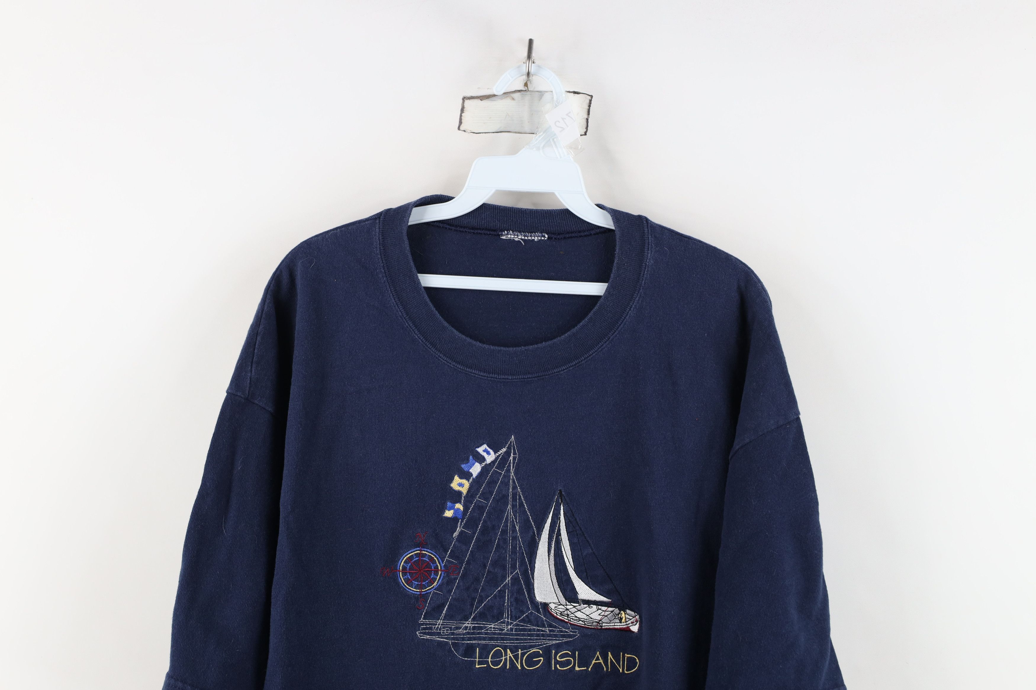 Vintage Vintage 90s Heavyweight Long Island Sailboat Sailing T-Shirt Size US XXL / EU 58 / 5 - 2 Thumbnail