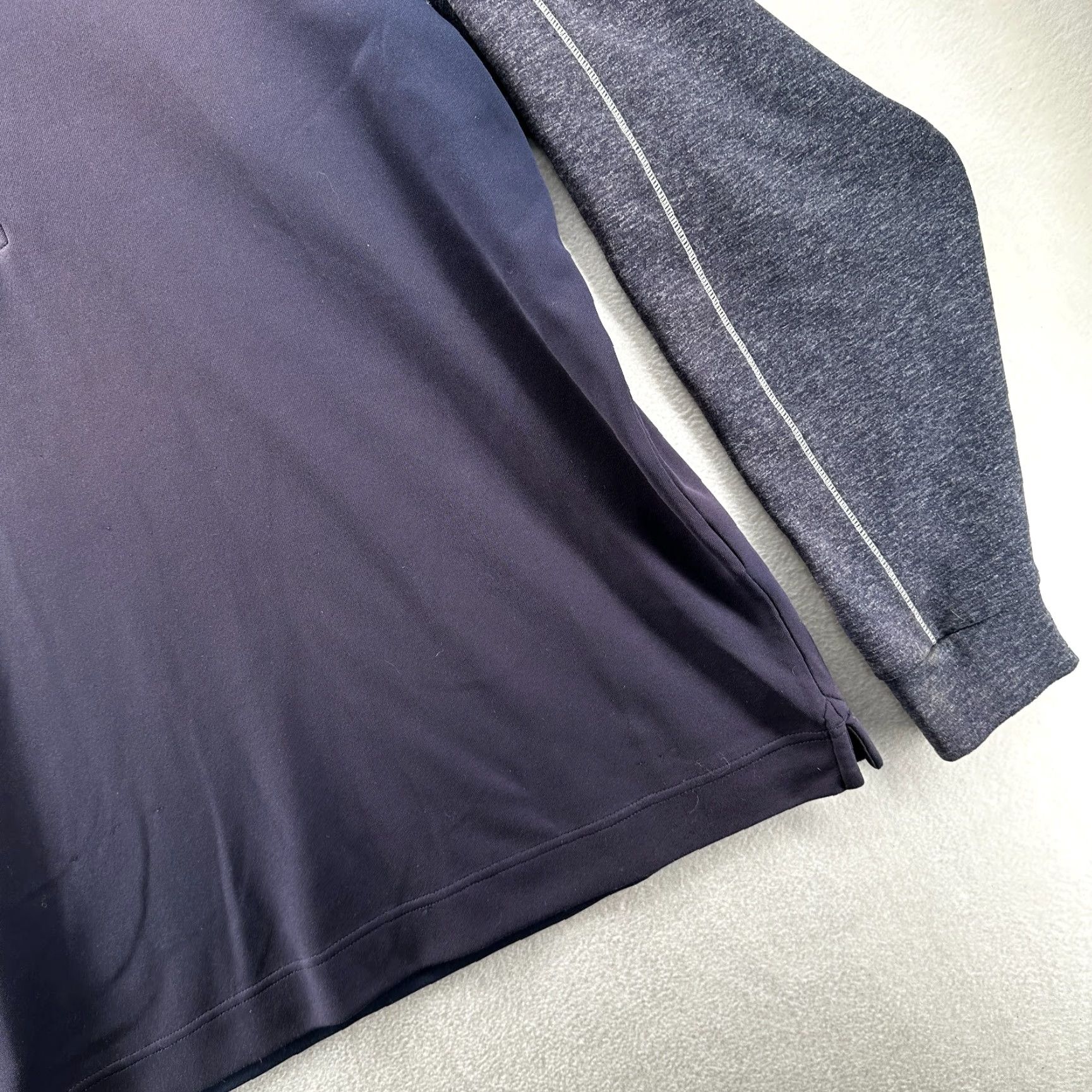 Footjoy FootJoy Sweatshirt Men's XL Long Sleeve Quarter Zip Pullover Mock Neck Blue Gray Solid Winter Classic Comfort Size US XL / EU 56 / 4 - 6 Thumbnail