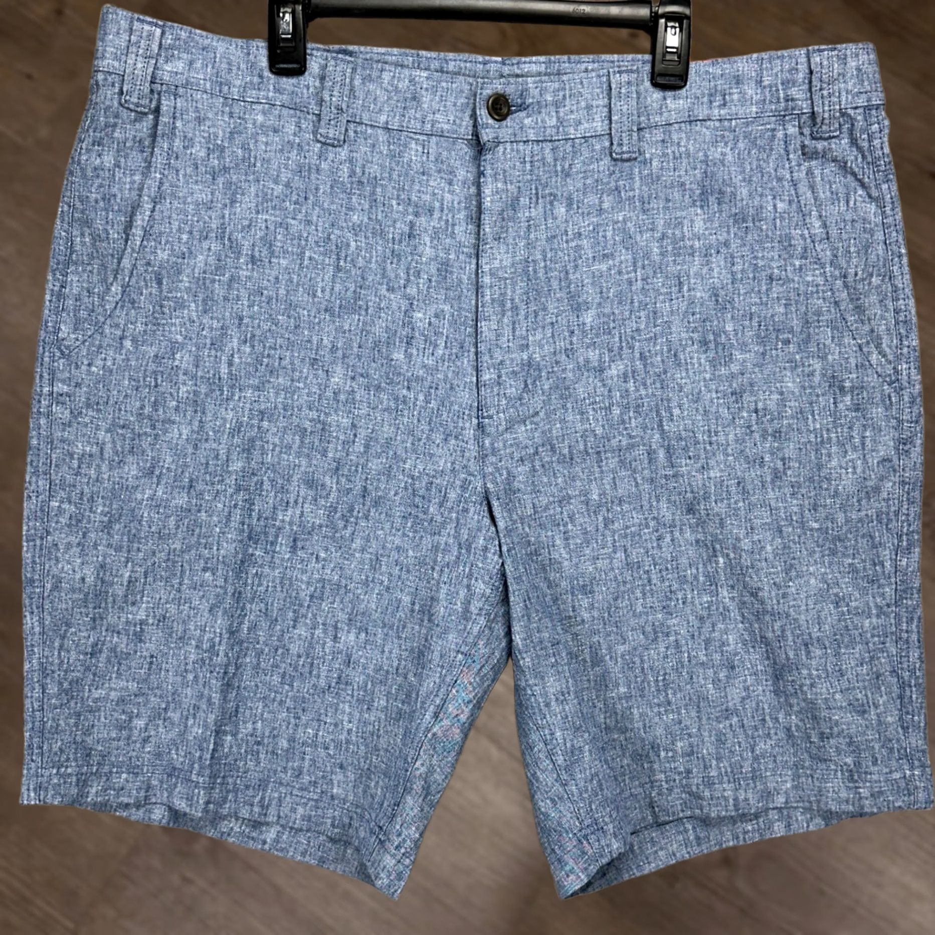 Vintage St. John's Bay Men Linen Blend Shorts 46X11 Tall Blue Khaki Flat Front Casual NEW Size US 30 / EU 46 - 1 Thumbnail
