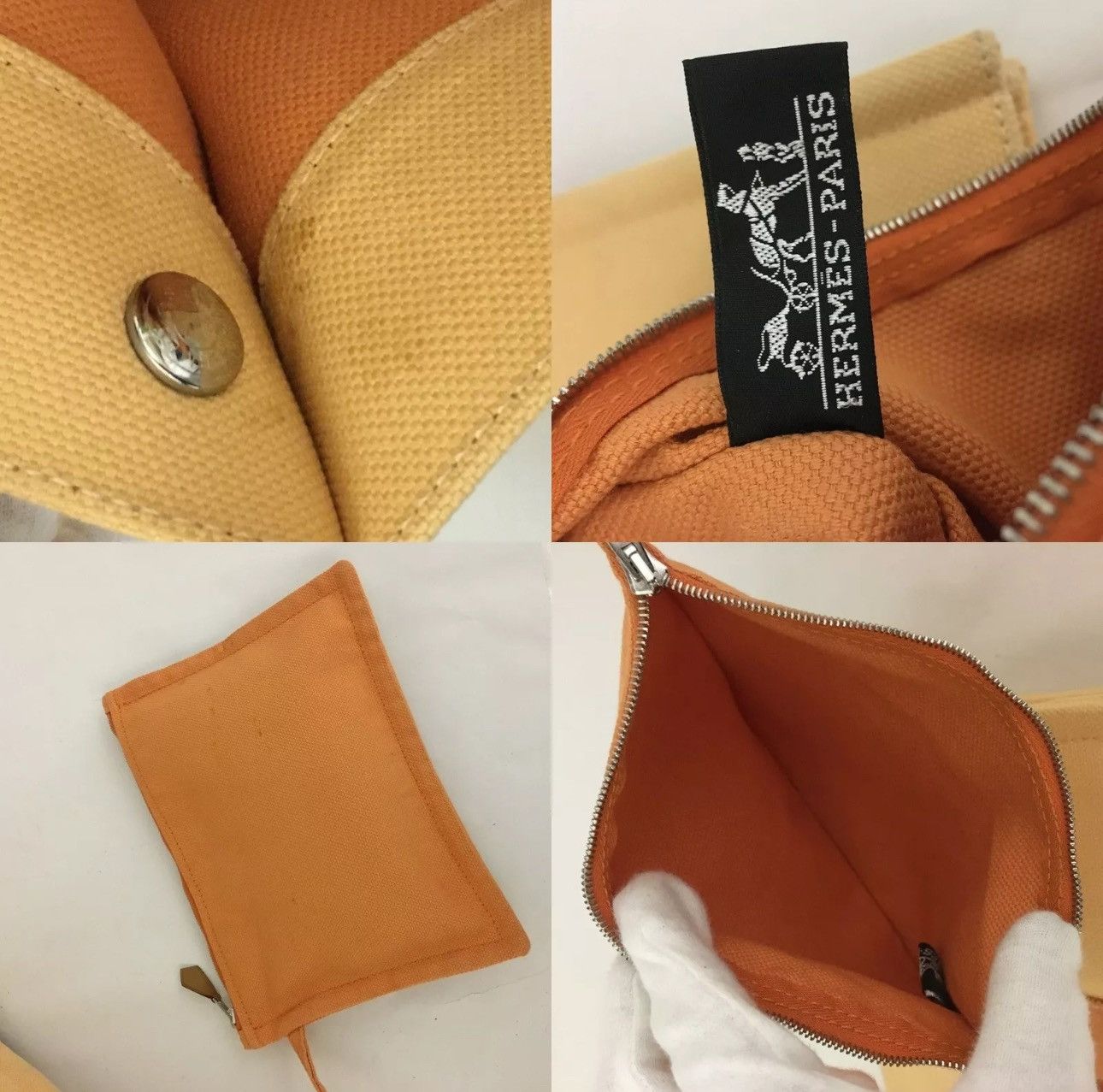 Hermes Hermès Bora Bora GM Tote Bag – Orange Canvas Size ONE SIZE - 12 Thumbnail