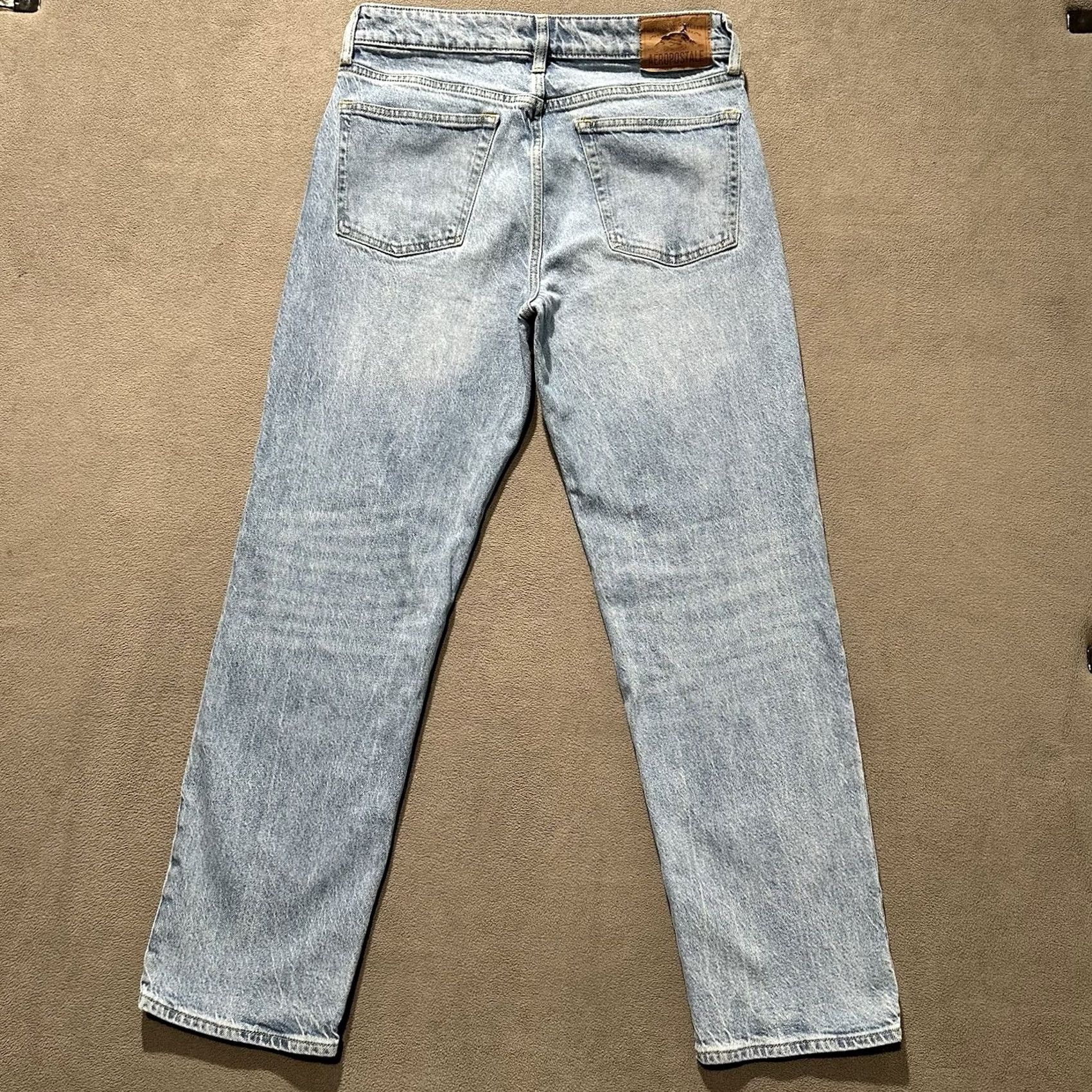 Vintage Aéropostale Jeans Men 32x32 Blue Denim Light Wash Straight Classic 5-Pocket Regular Fit Size 32 Size US 32 / EU 48 - 2 Thumbnail
