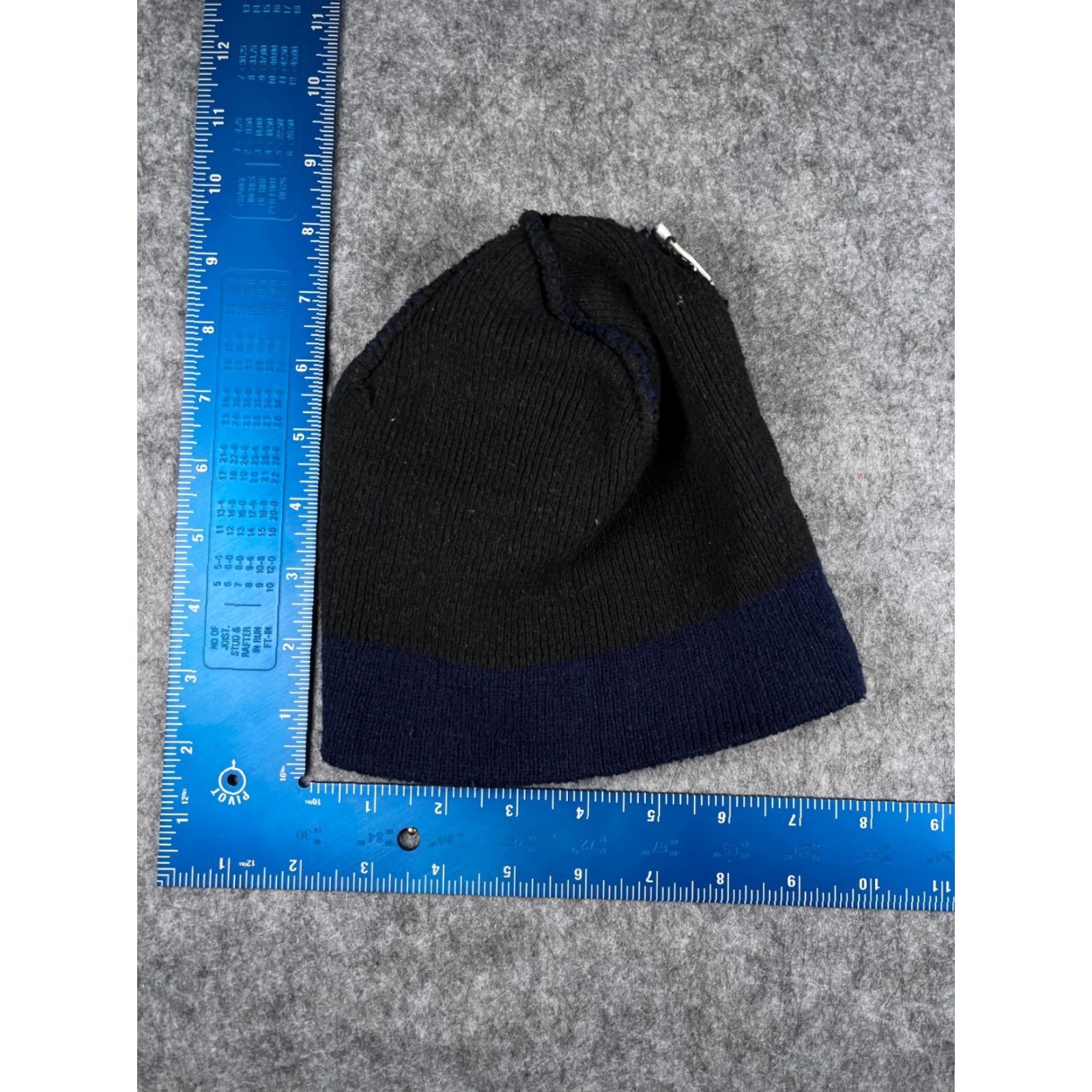 Vintage Gold Medal Beanie Adult One Size Blue Stripe Knit Acrylic Lined Hat Mens 90s Outdoor Ski Size ONE SIZE - 4 Thumbnail